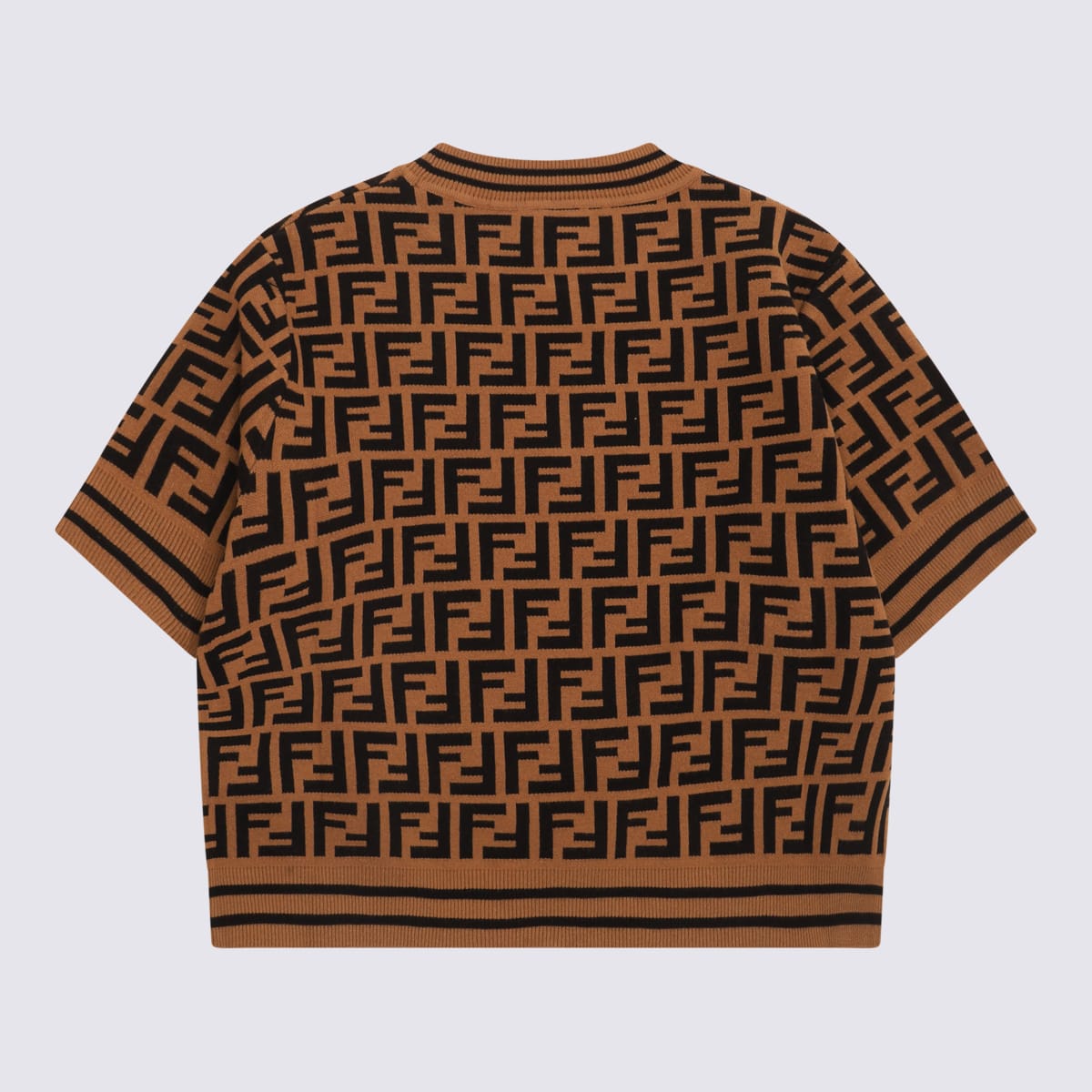 Fendi Brown Viscose Knitwear In Brown