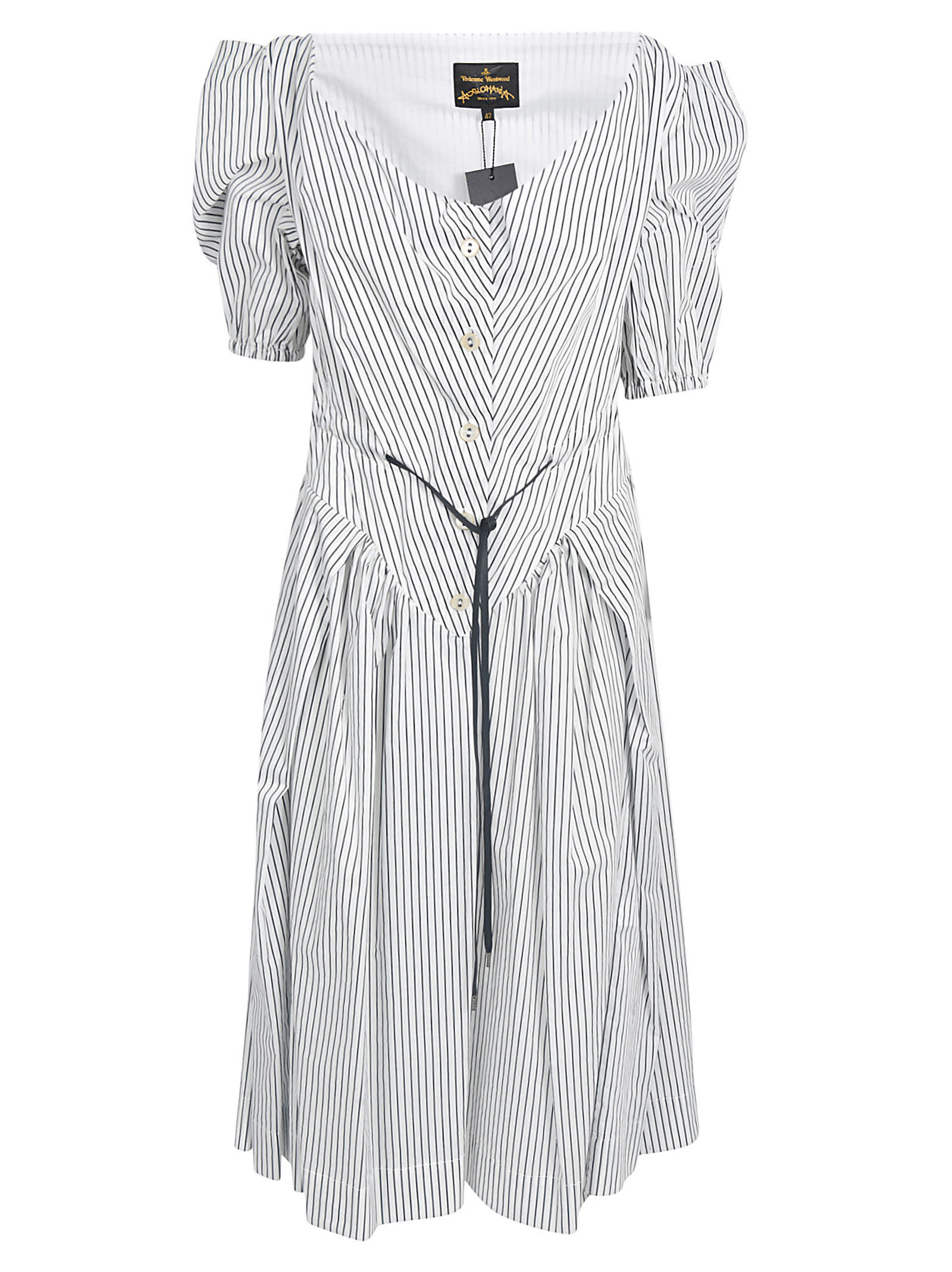 Vivienne Westwood New Saturday Dress In White/navy