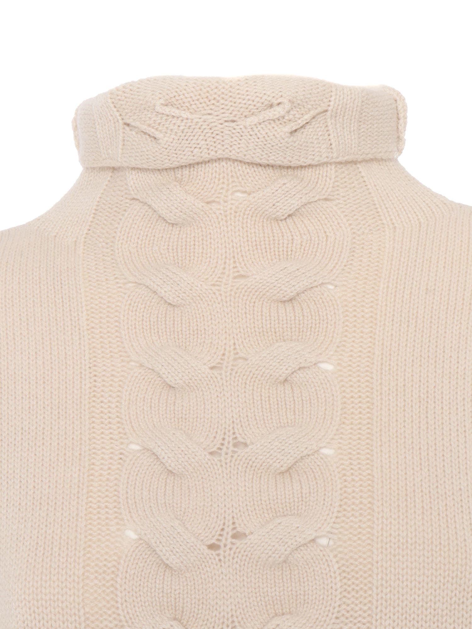 Lorena Antoniazzi Knit Turtle Neck In Beige
