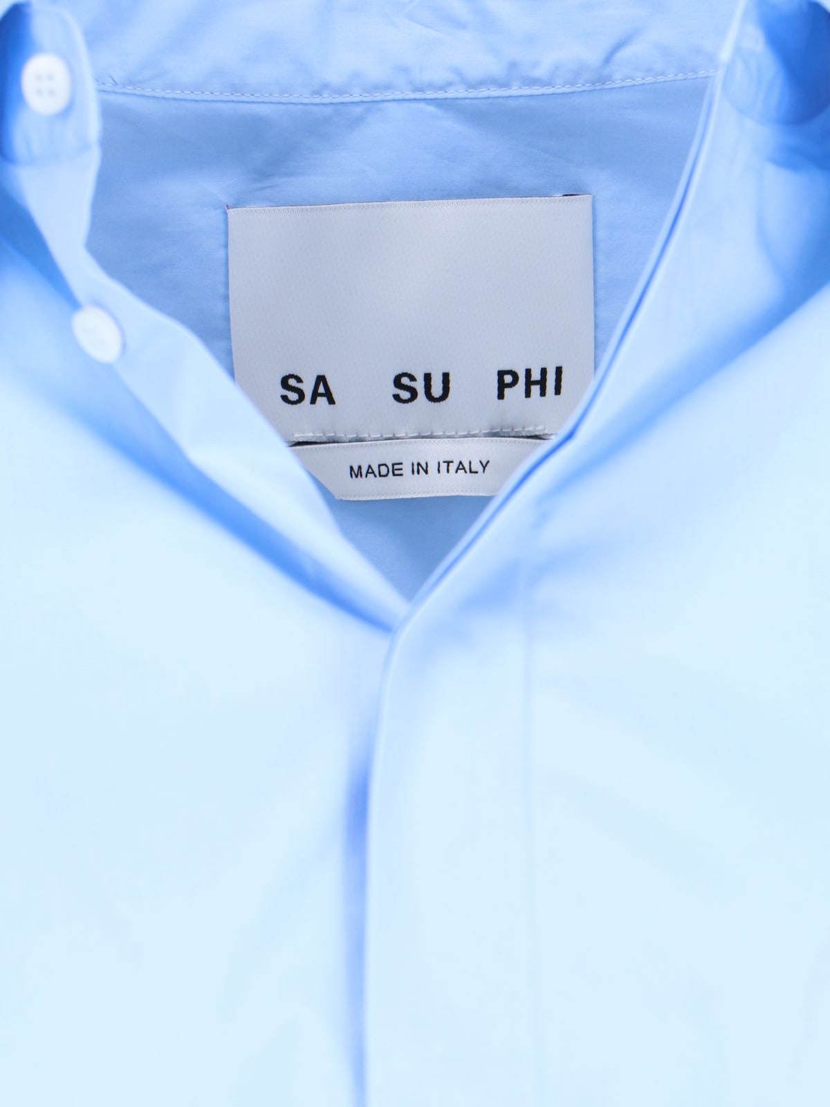 Shop Sa Su Phi Band Detail Shirt In Light Blue