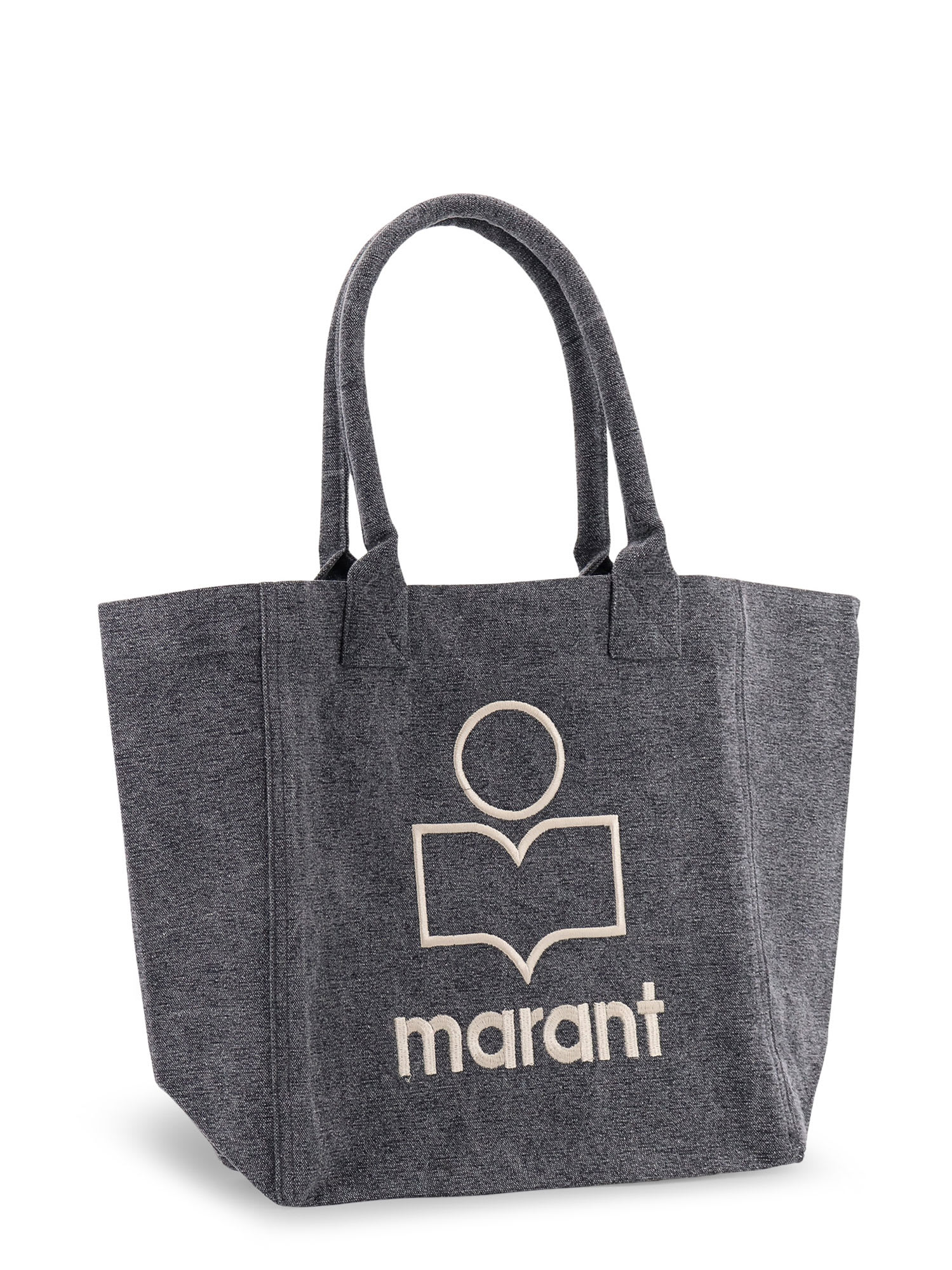 Isabel Marant Small Yenky Cotton Shoulder Bag In Gray