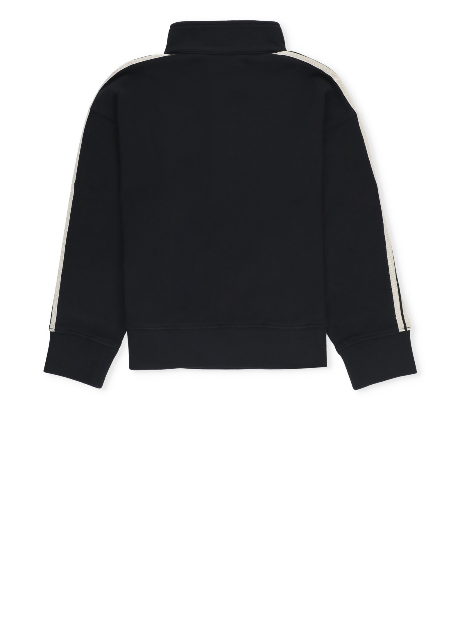 Shop Palm Angels Track Half Zip Sweatshirt In Black