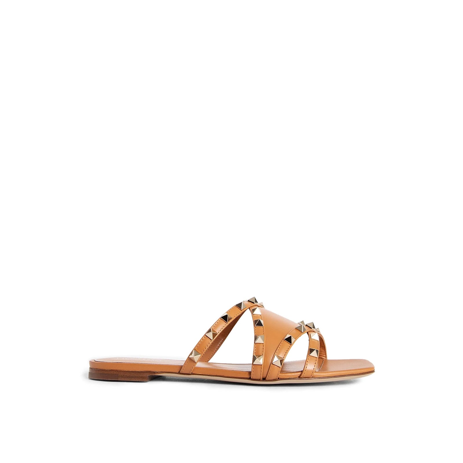 Garavani Rockstud Leather Flat Sandals