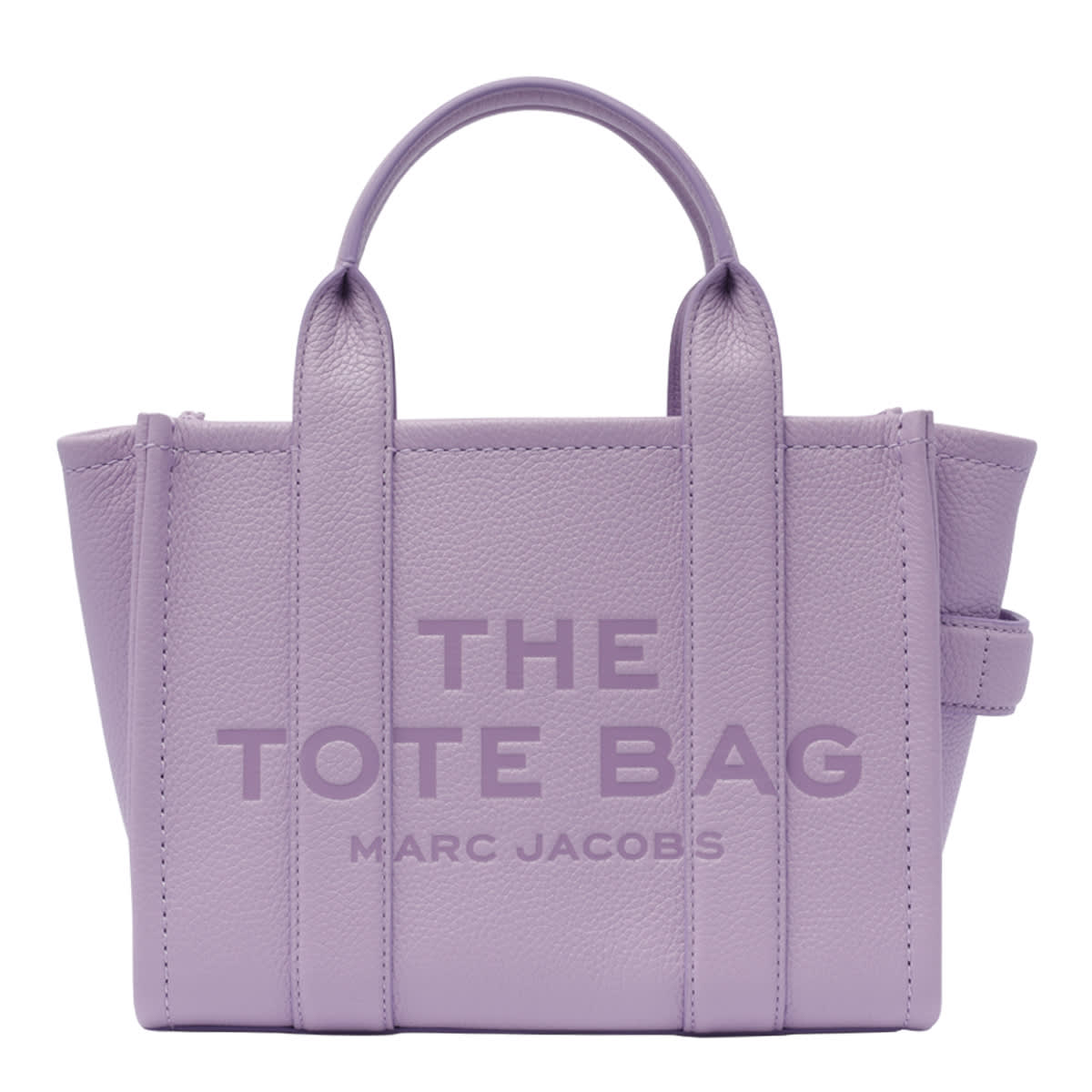 Shop Marc Jacobs The Leather Small Tote Bag In Purple