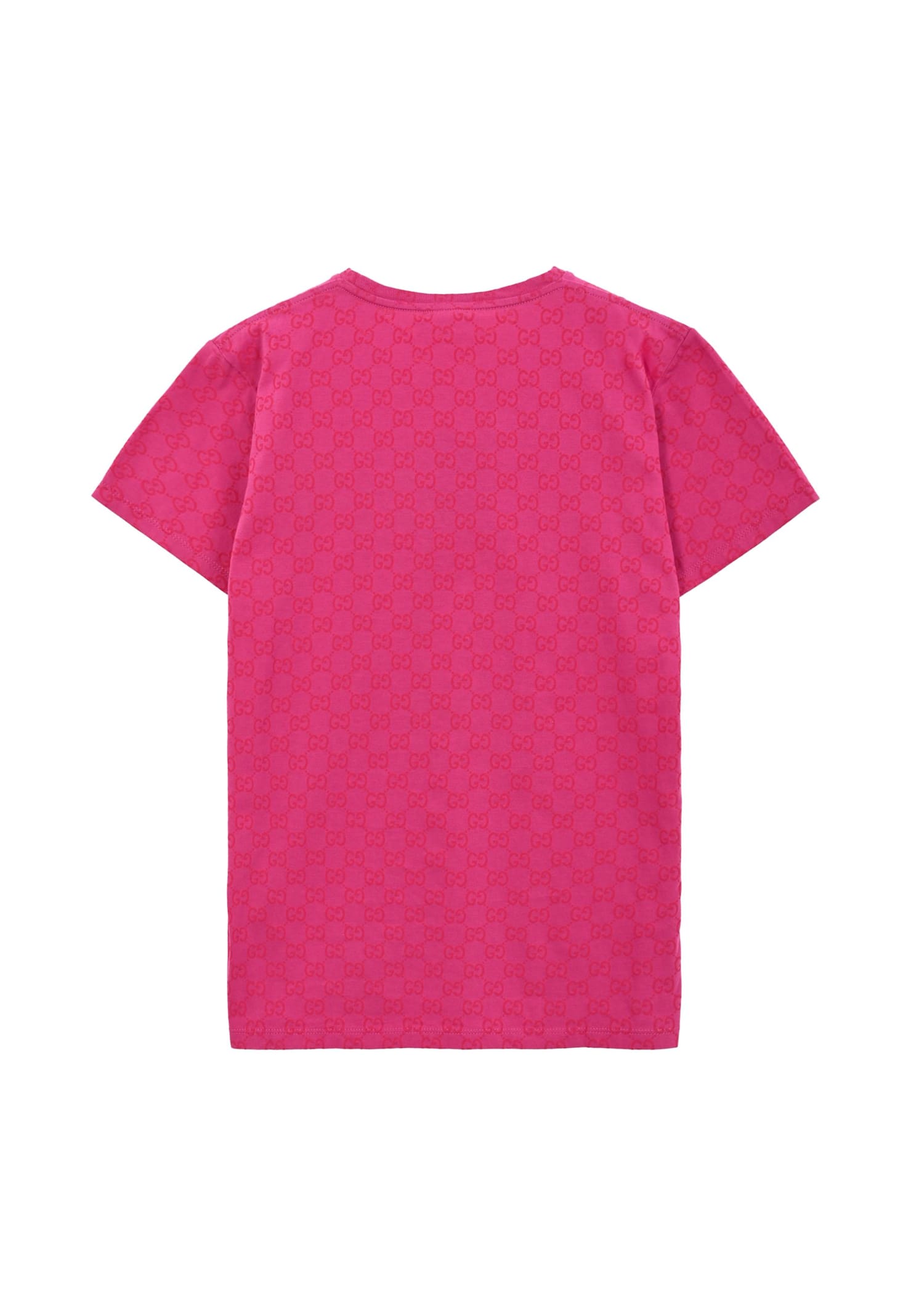 Gucci Gg-pattern Short Sleeve T-shirt In Pink