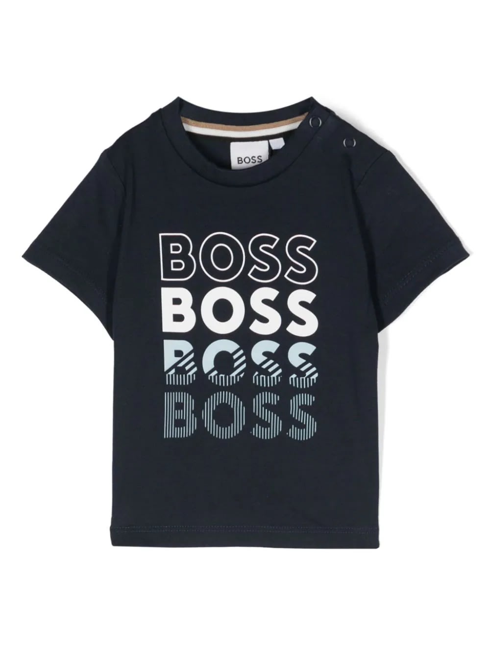 Hugo Boss Babies' T-shirt With Print In Blue