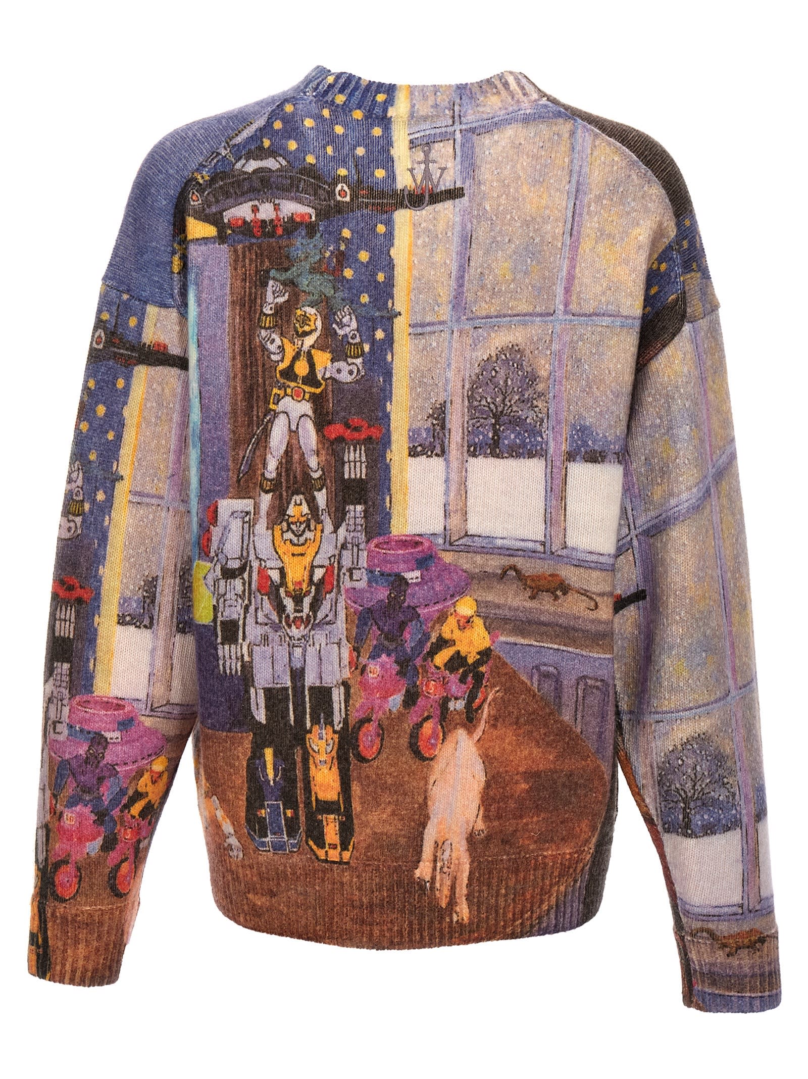 Shop Jw Anderson Computer Print Sweater In Multicolor