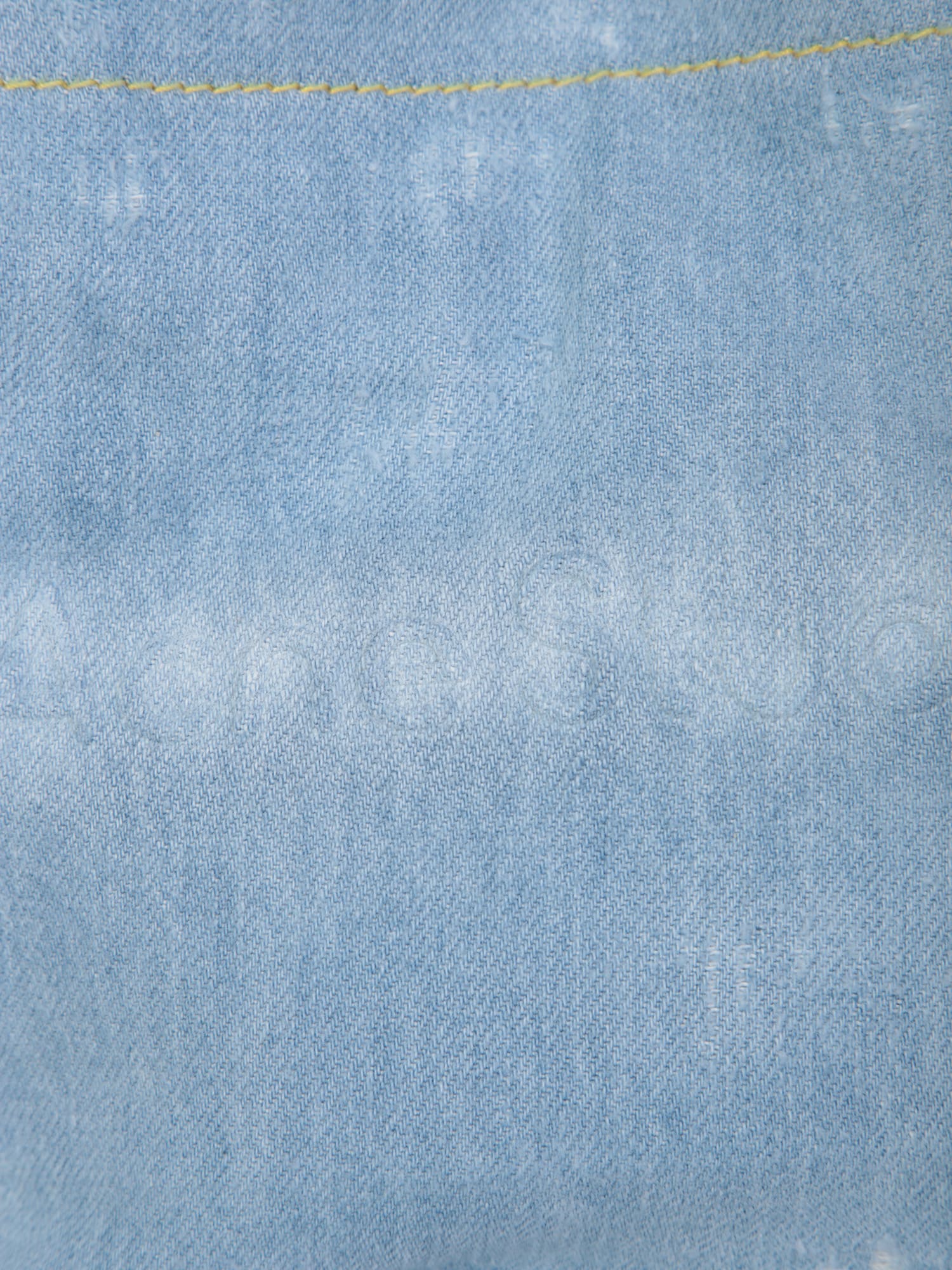 Acne Studios Denim Logo Bag In Blue