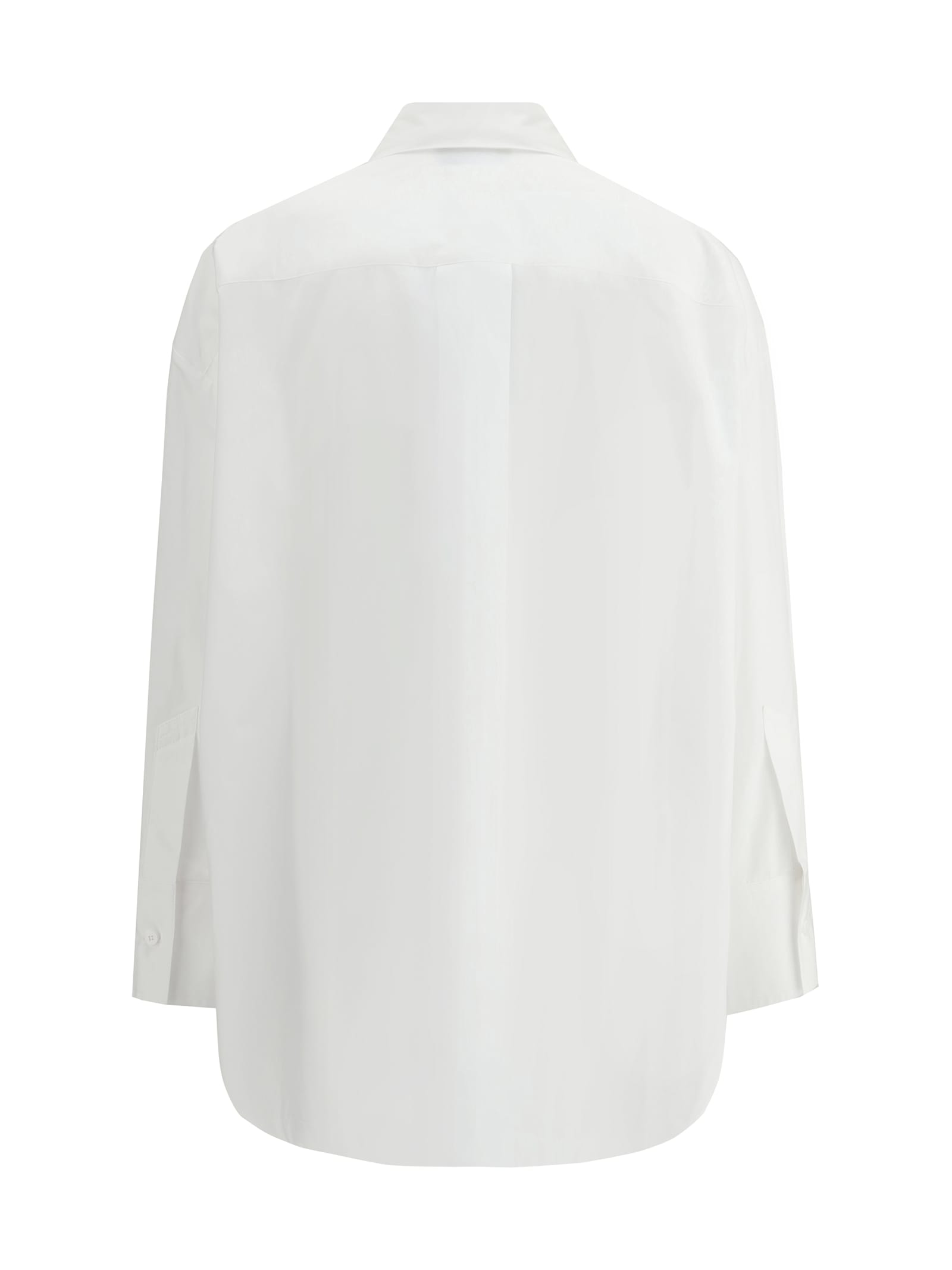 Attico Diana Parachute Canvas Overshirt In White
