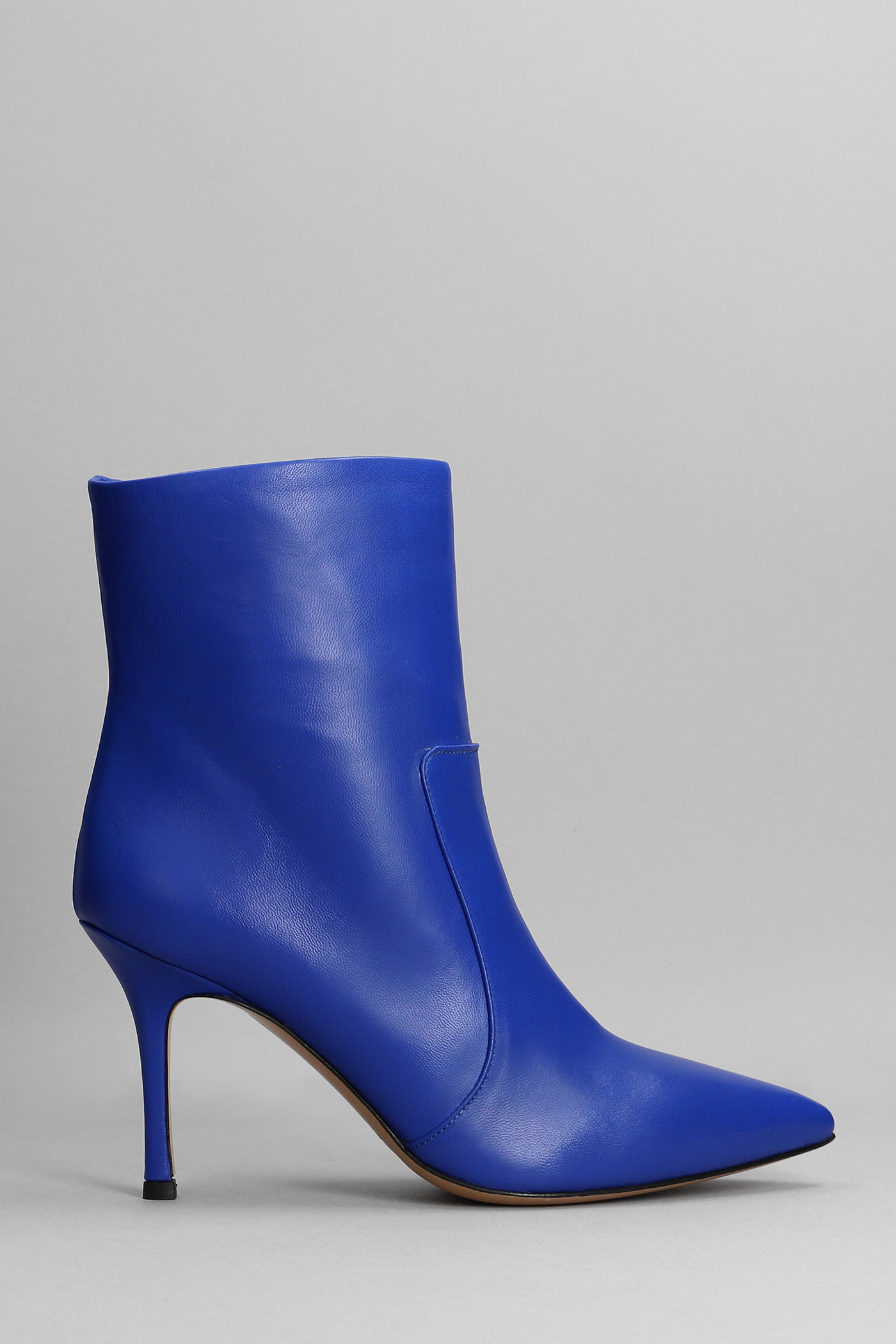 The Seller High Heels Ankle Boots In Blue Leather