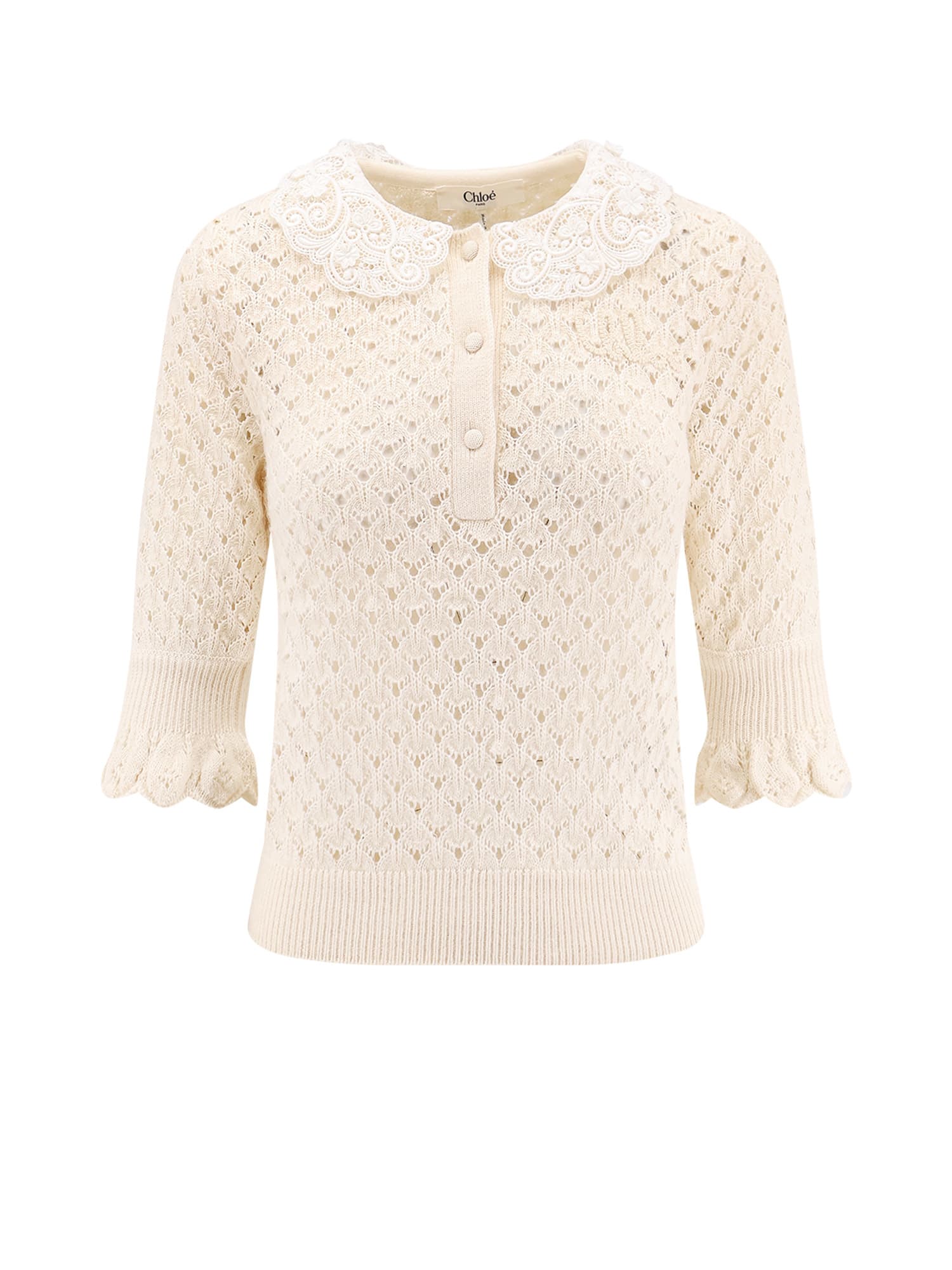 Chloé Cotton, Alpaca And Silk Top