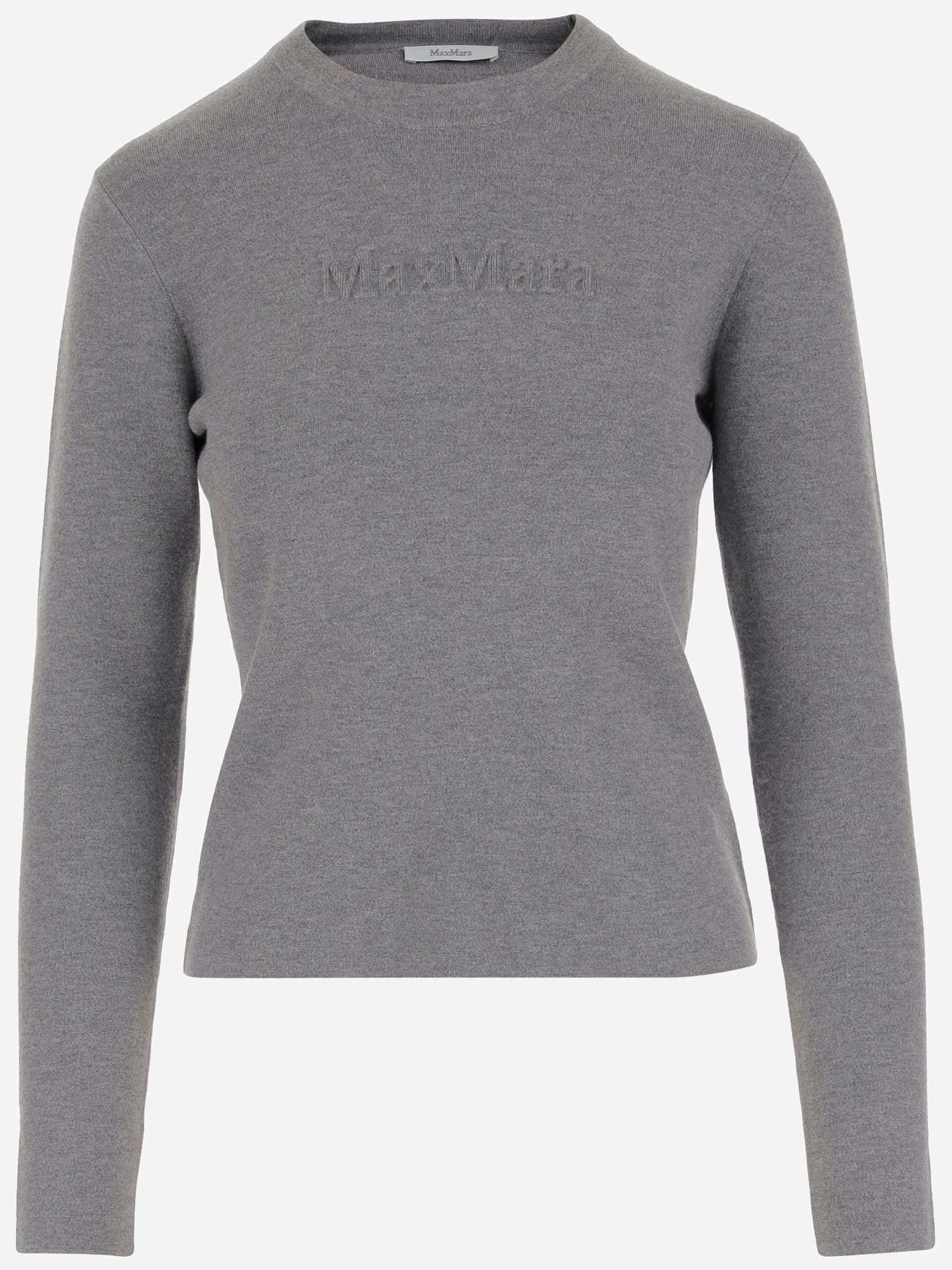 Max Mara Viscose Blend Knit In Gray