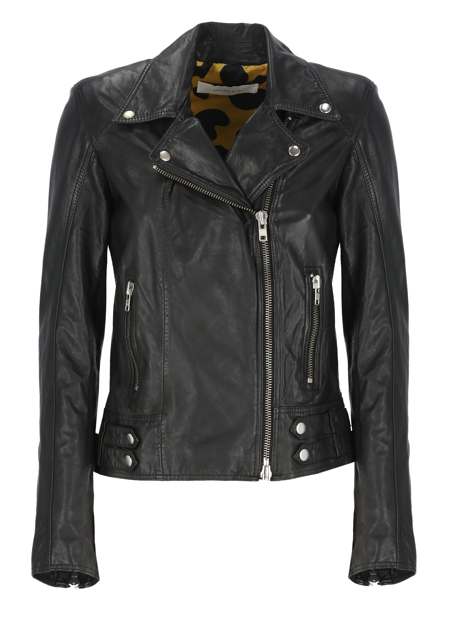 Shop Bully Leather Jacket In Black