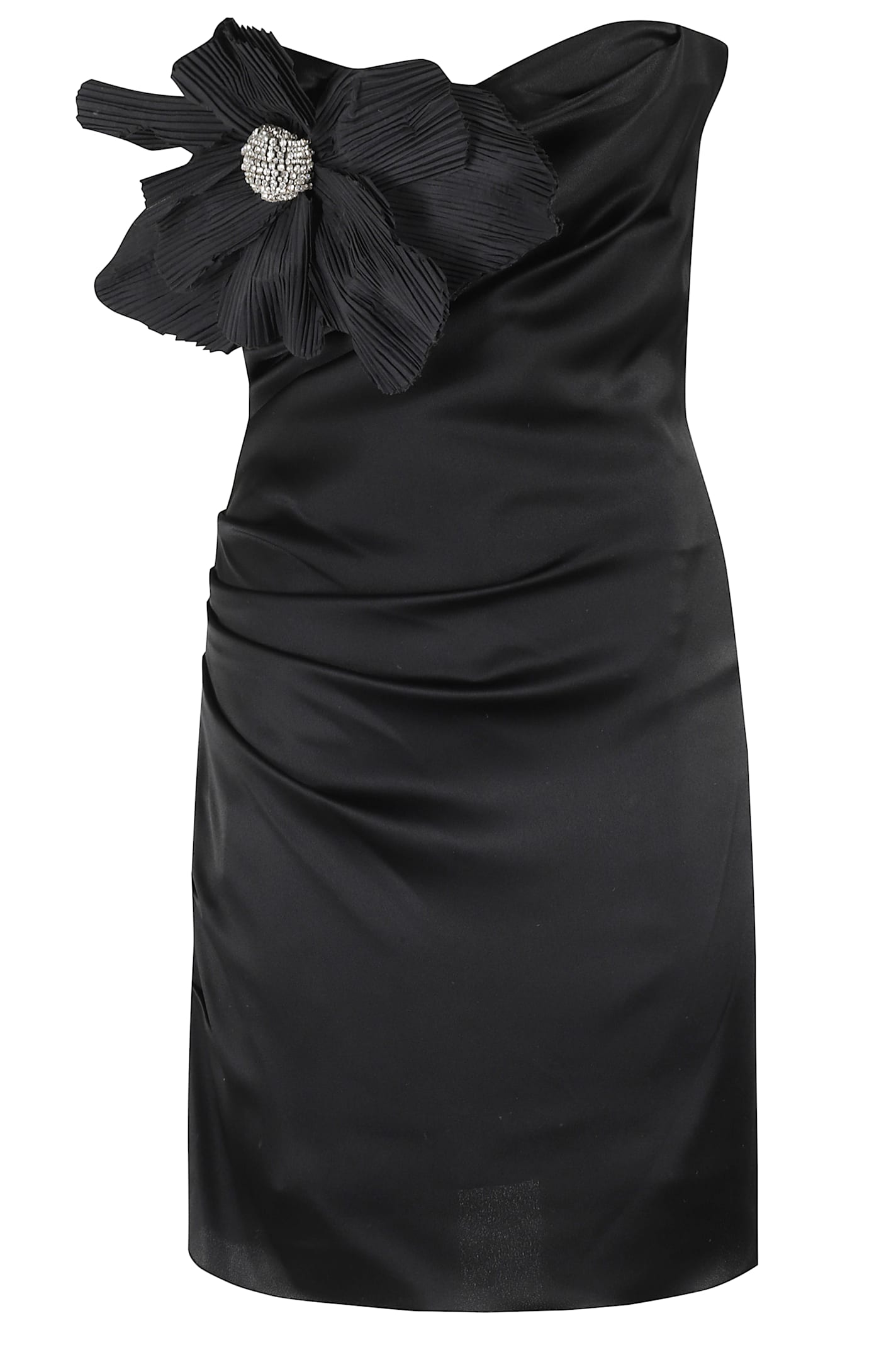 Dress In Satin W Flower