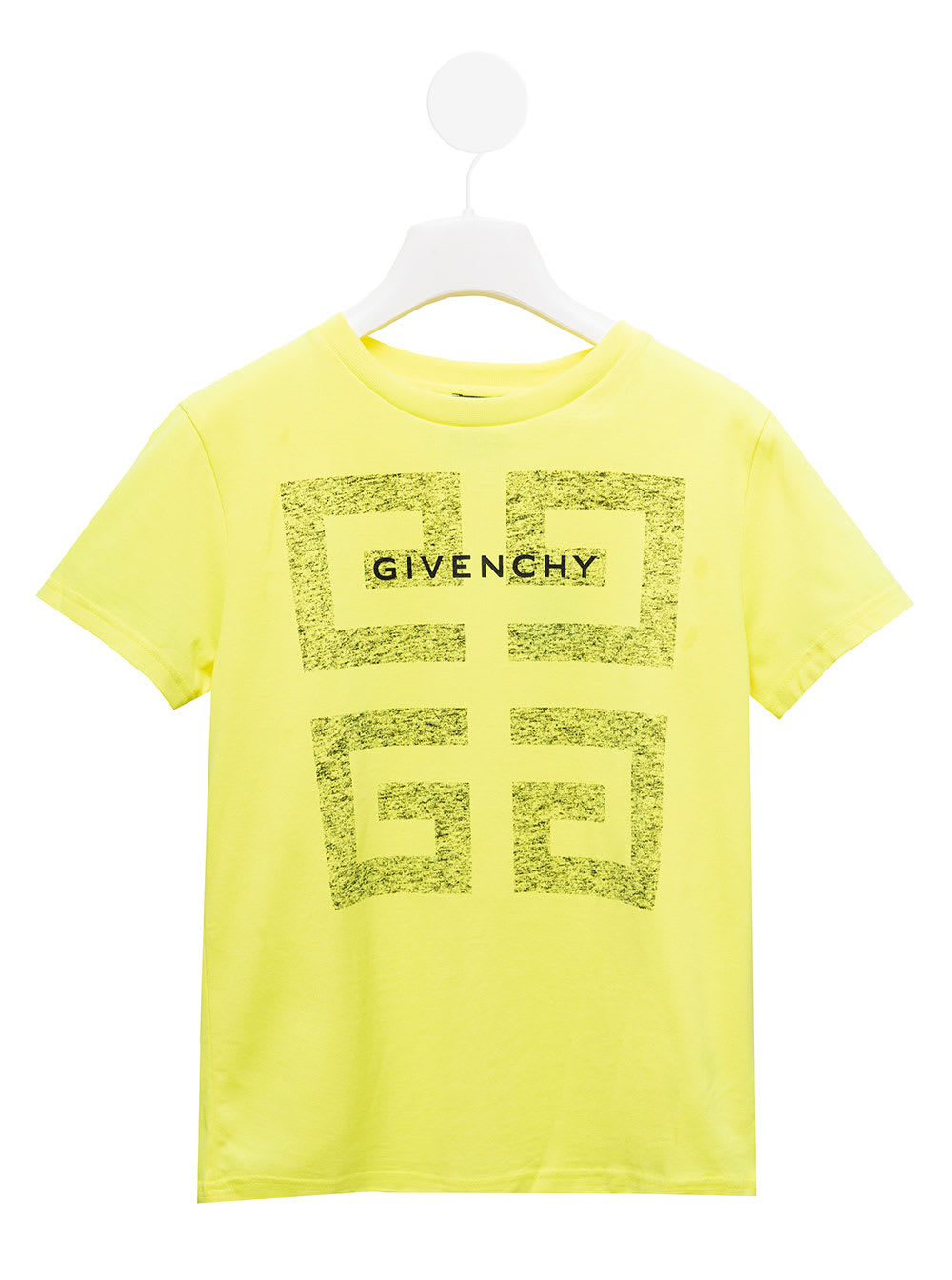Logo Printed Yellow Cotton T-shirt Boy Givenchy Kids