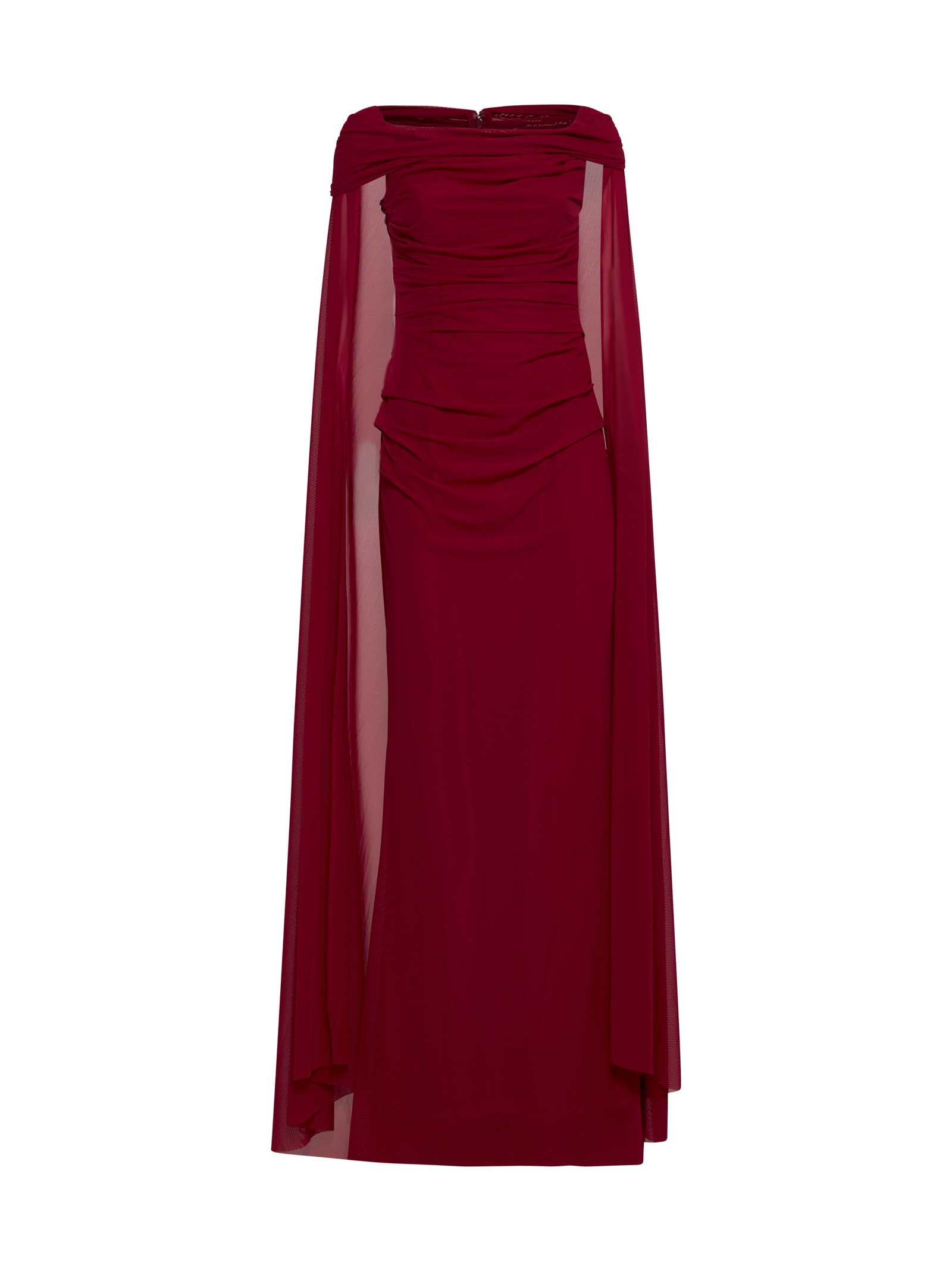 Shop Talbot Runhof Dress In Scarlet