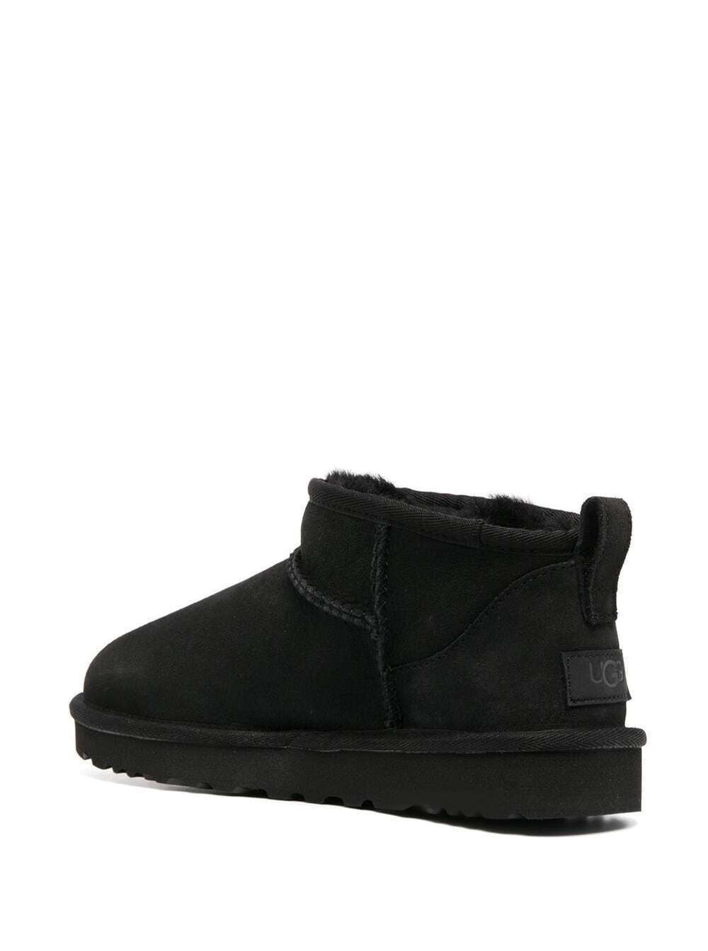 Ugg Round-headed Flat-bottomed Short Boots In Nero