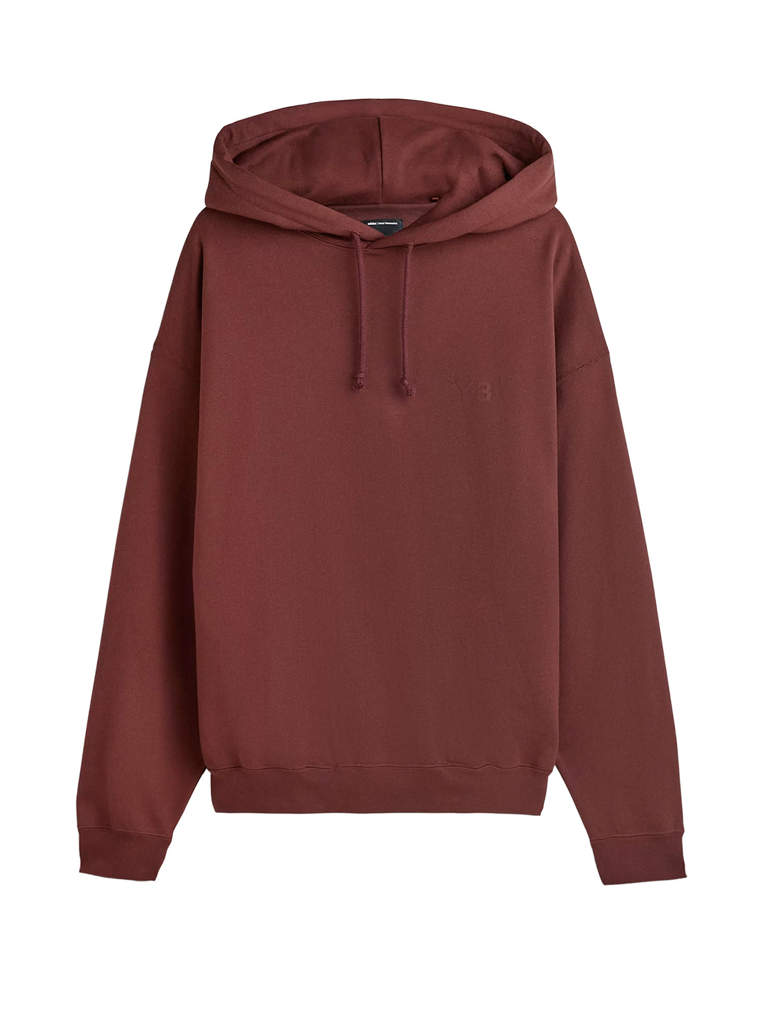 Y-3 Cotton Blend Hooded Sweatshirt In Brown