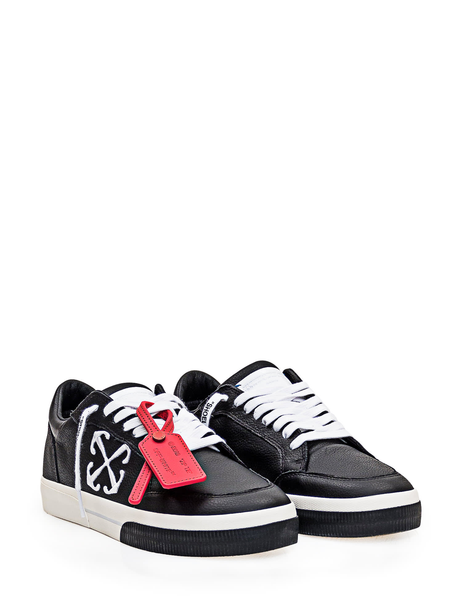 Shop Off-white New Low Vulcanized Sneaker In Black White