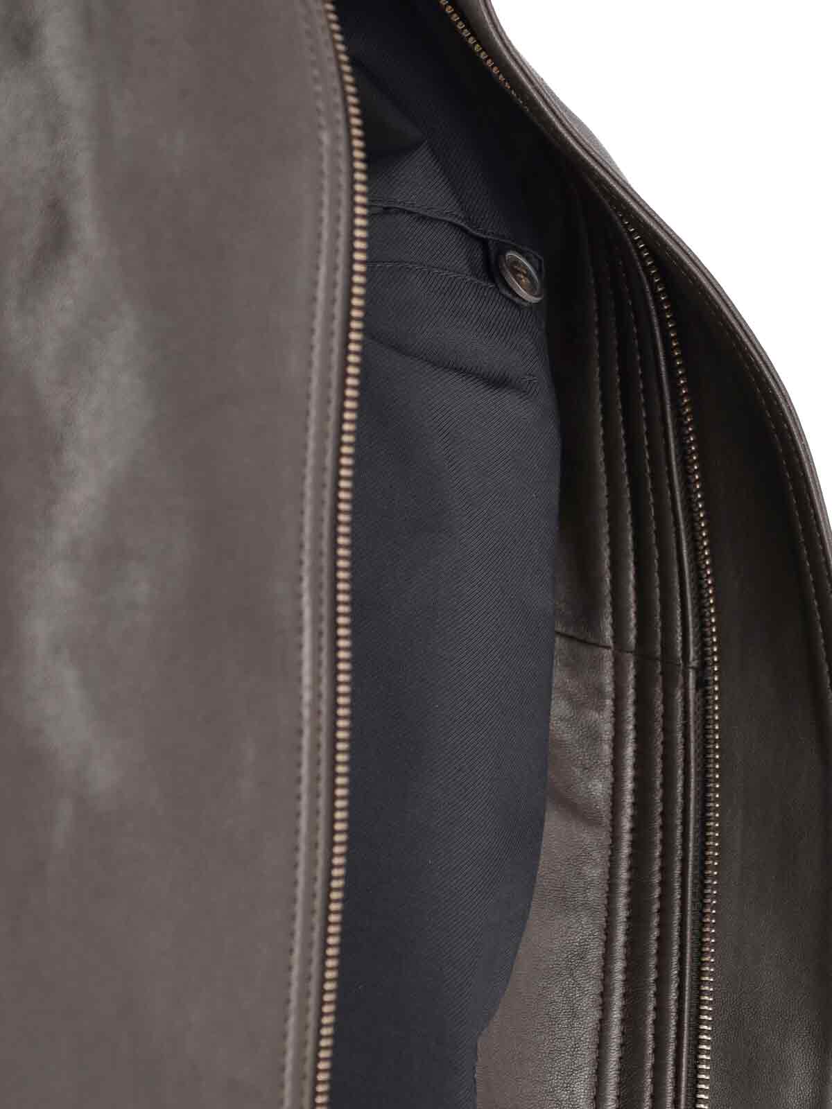Calvin Klein Modern High Collar Long Sleeve Jacket In Brown