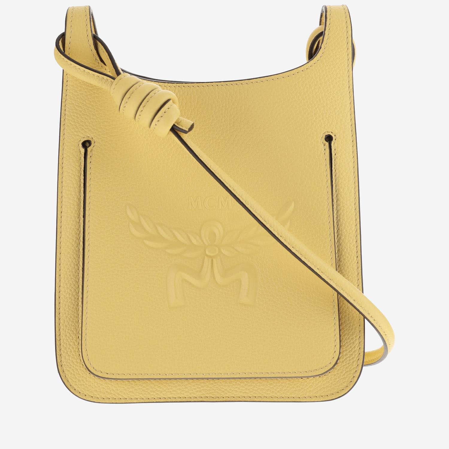 Shop Mcm Himmel Mini Shoulder Bag In Yellow