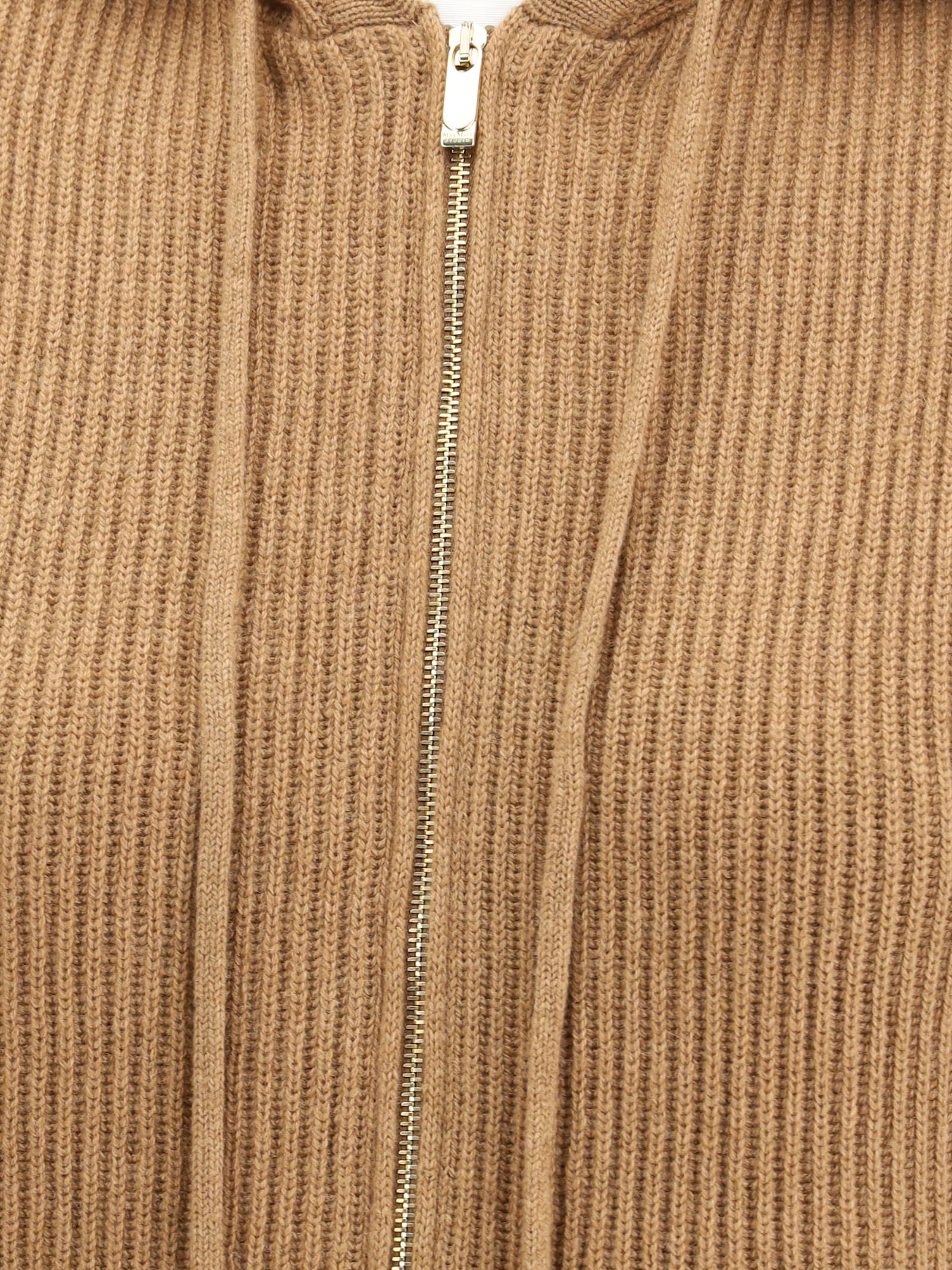 Max Mara Mescal Hooded Vest In Multi