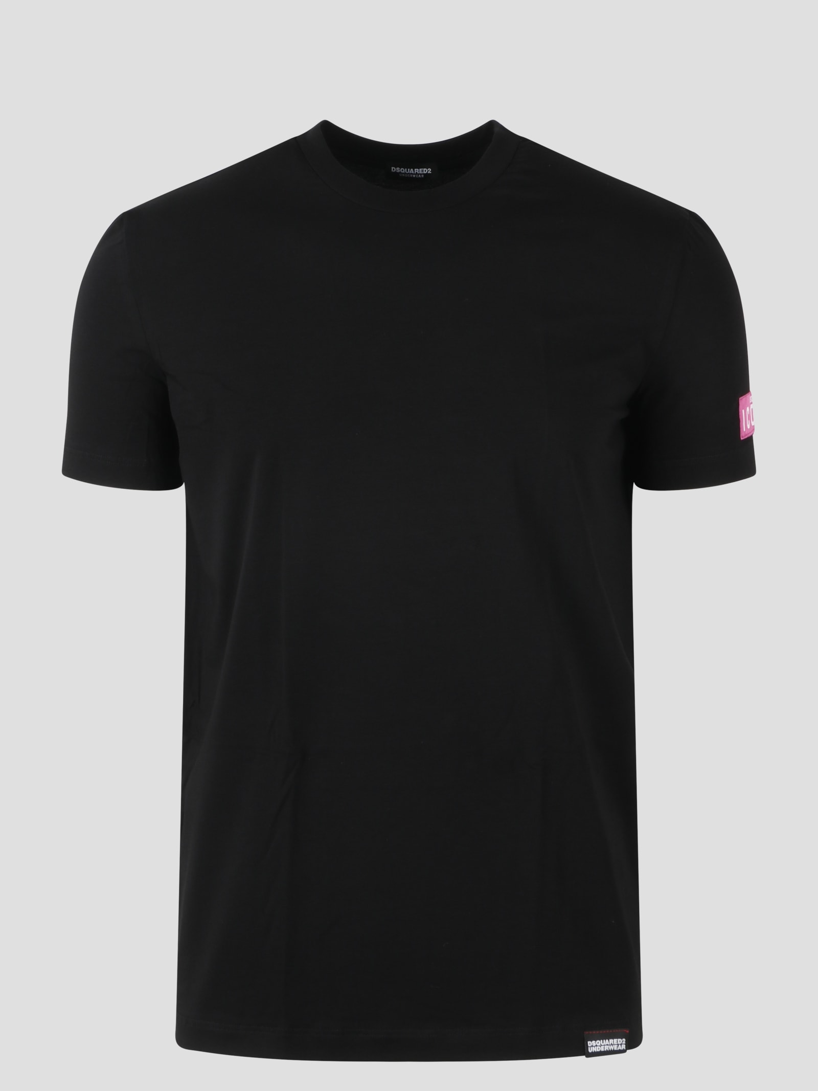 Dsquared2 Be Icon Color Underwear T-shirt In Black