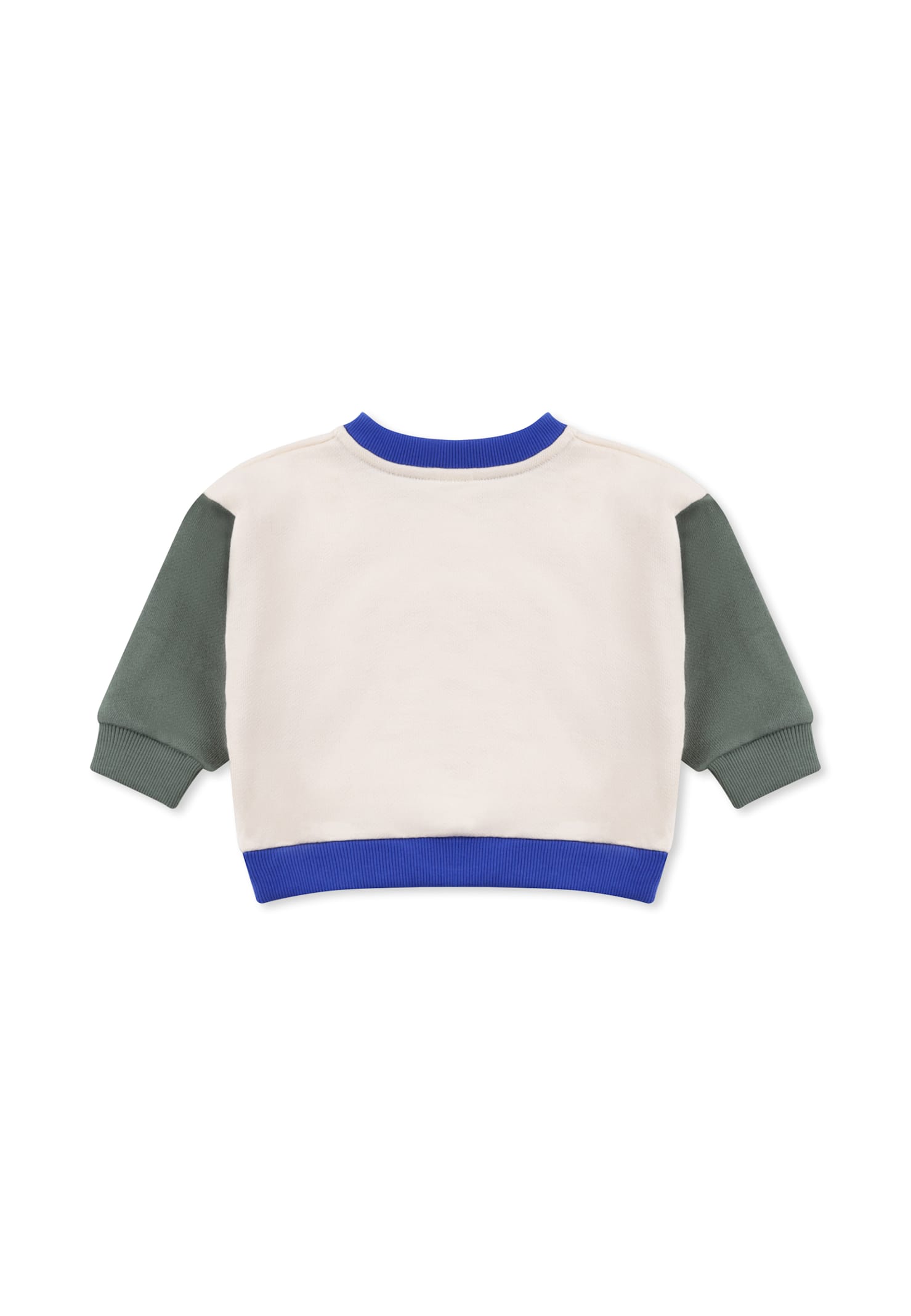Petit Bateau Ivory Sweatshirt For Baby Boy With Logo