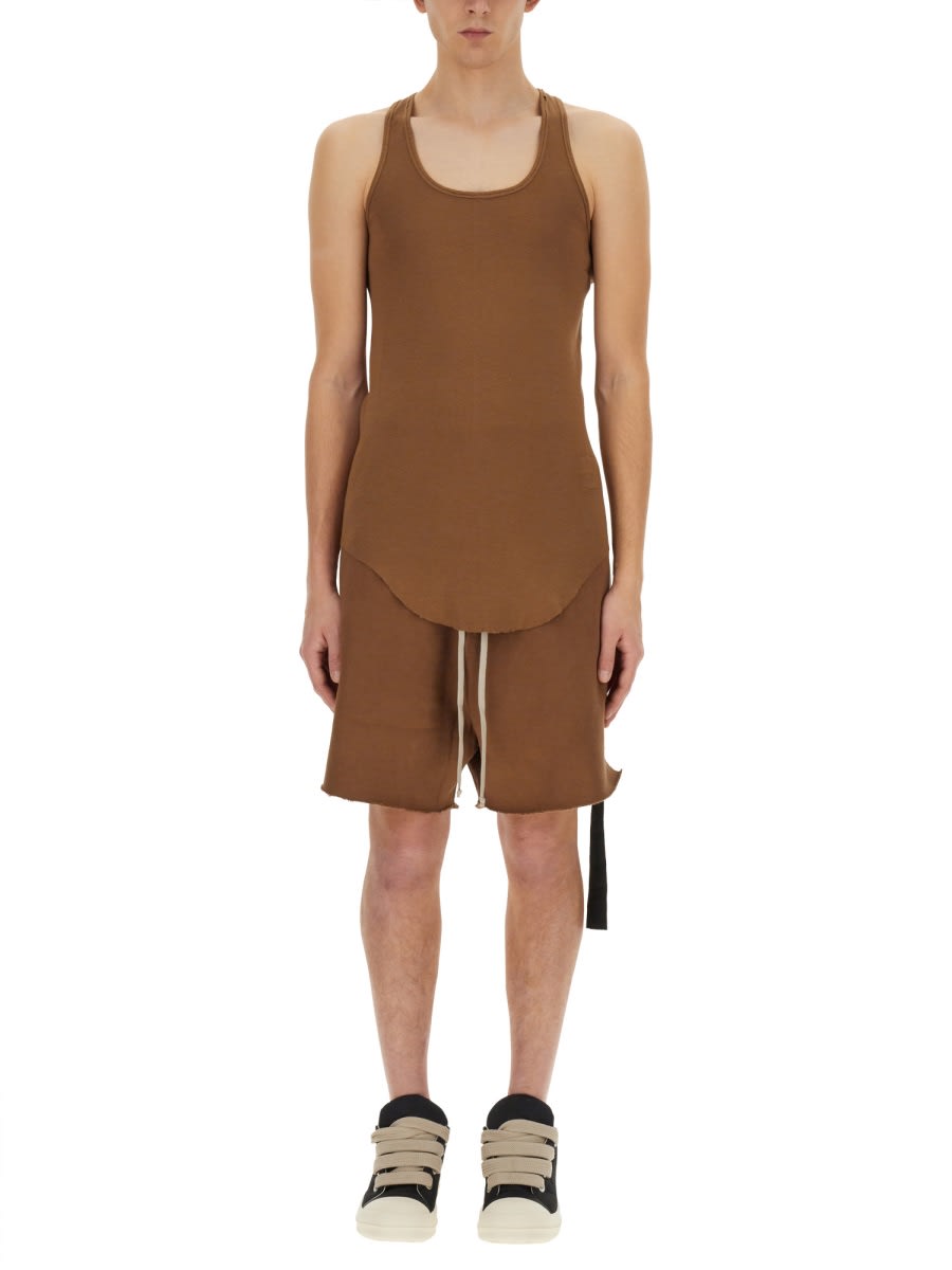 Shop Drkshdw Cotton Tank Top In Brown