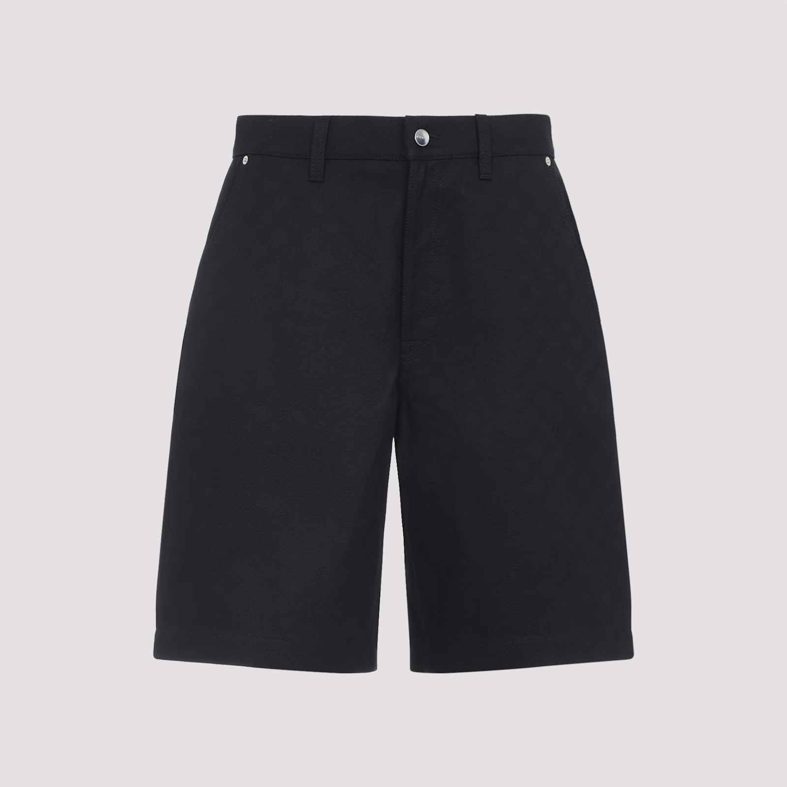 Gucci Cotton Bermuda In Black