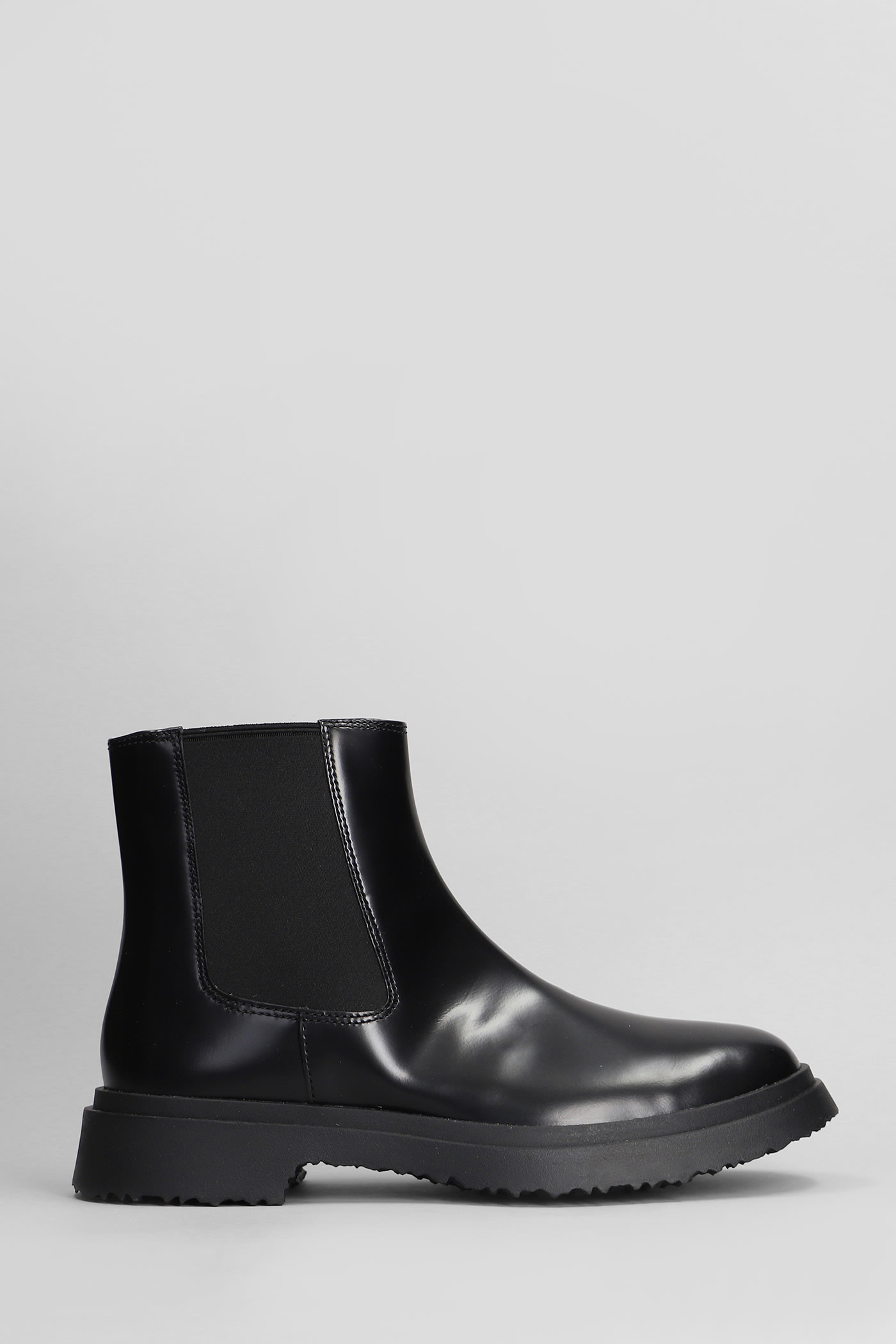 Walden Combat Boots In Black Leather