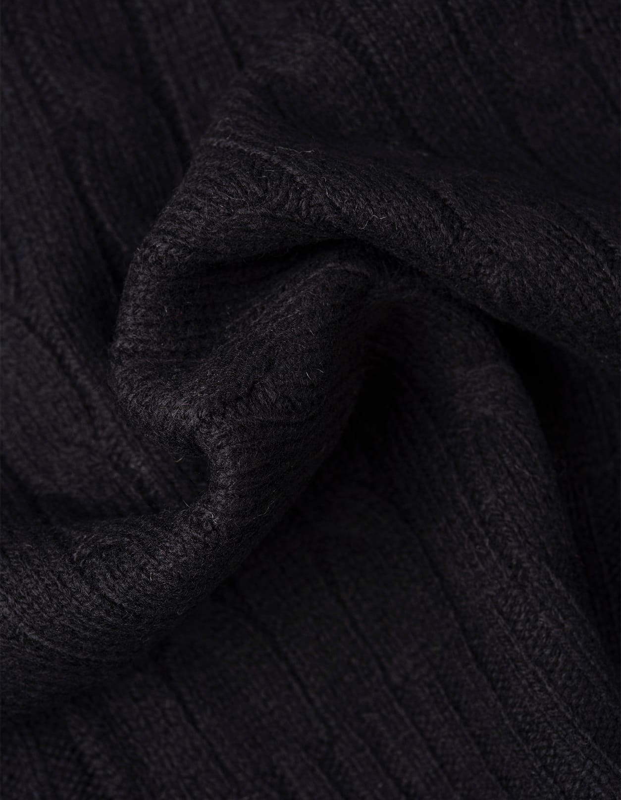Ralph Lauren Black Cable-knit Wool-cashmere Scarf In Black