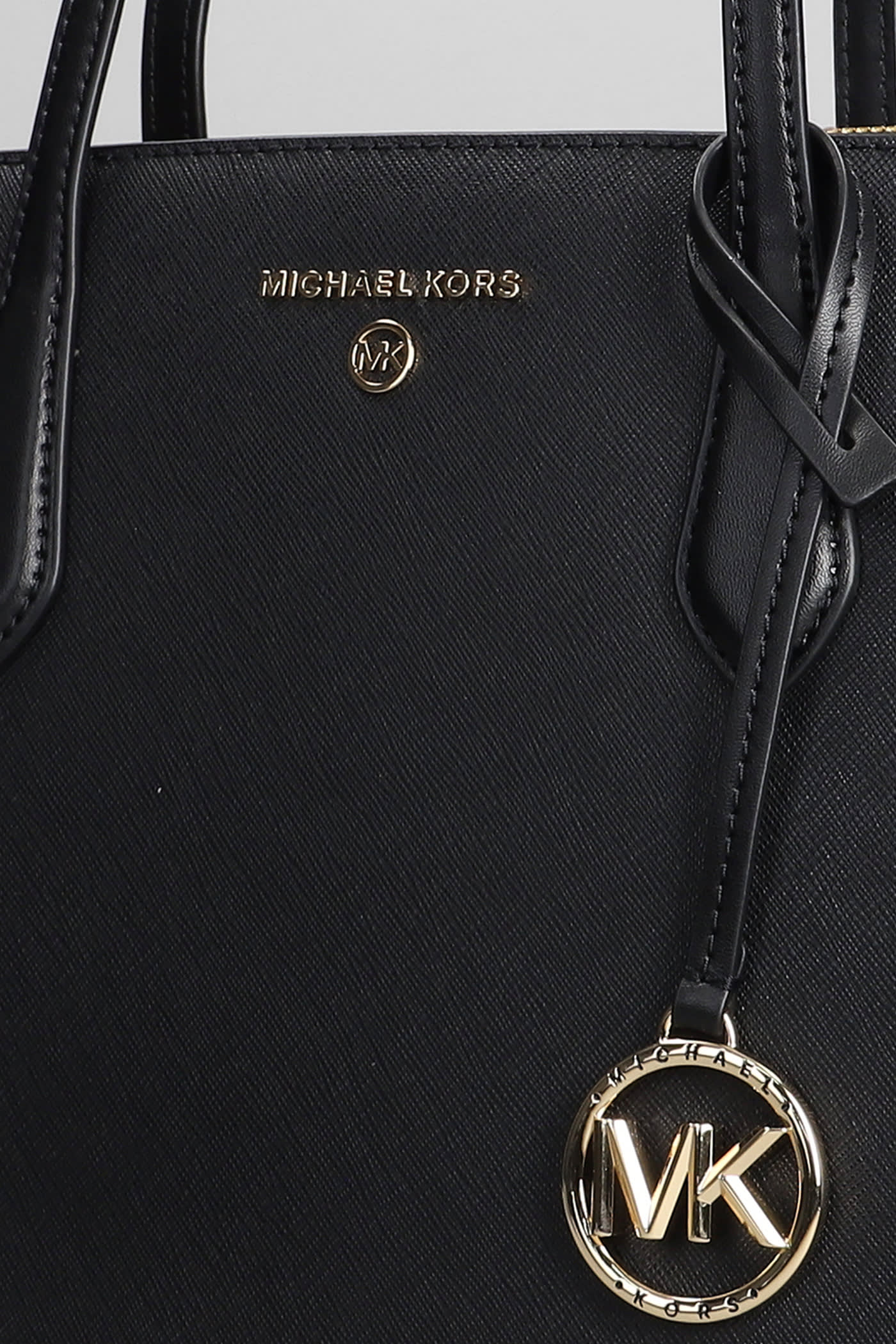 Shop Michael Kors Marilyn Tote In Black Leather