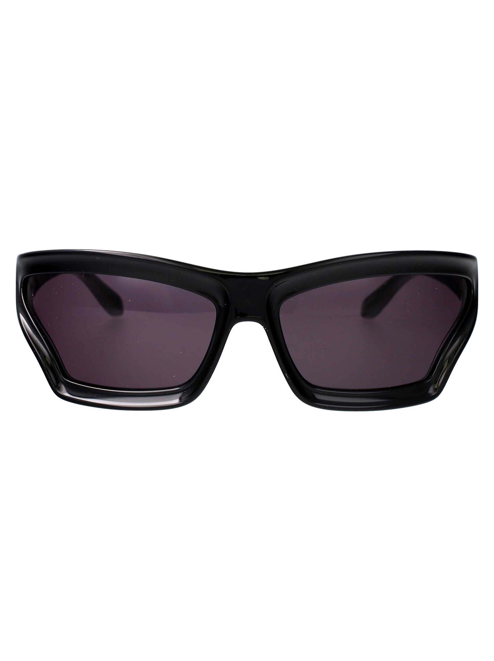 Shop Loewe Signature Sunglasses In Black