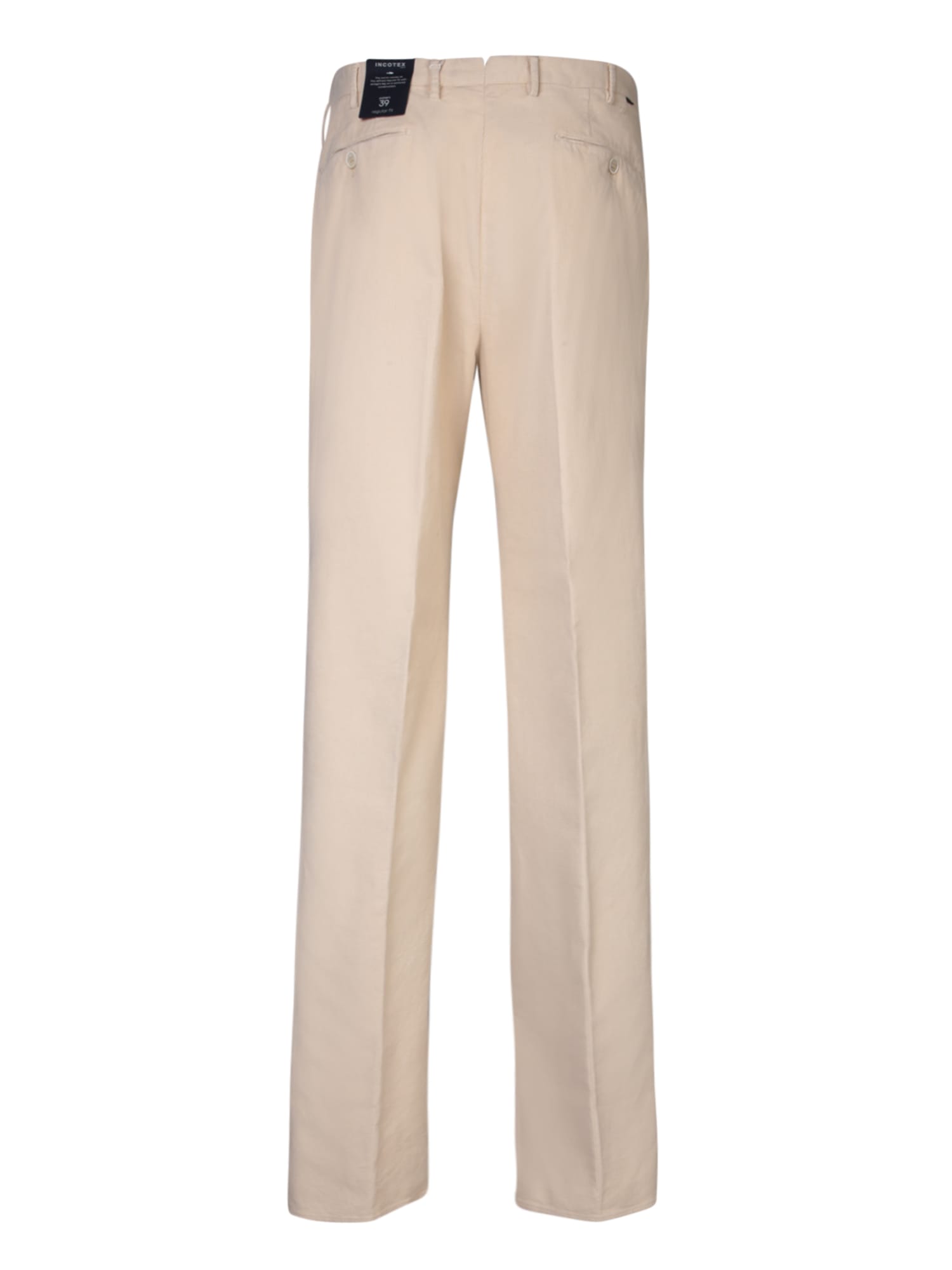 Shop Incotex Ivory Corduroy Pants In White