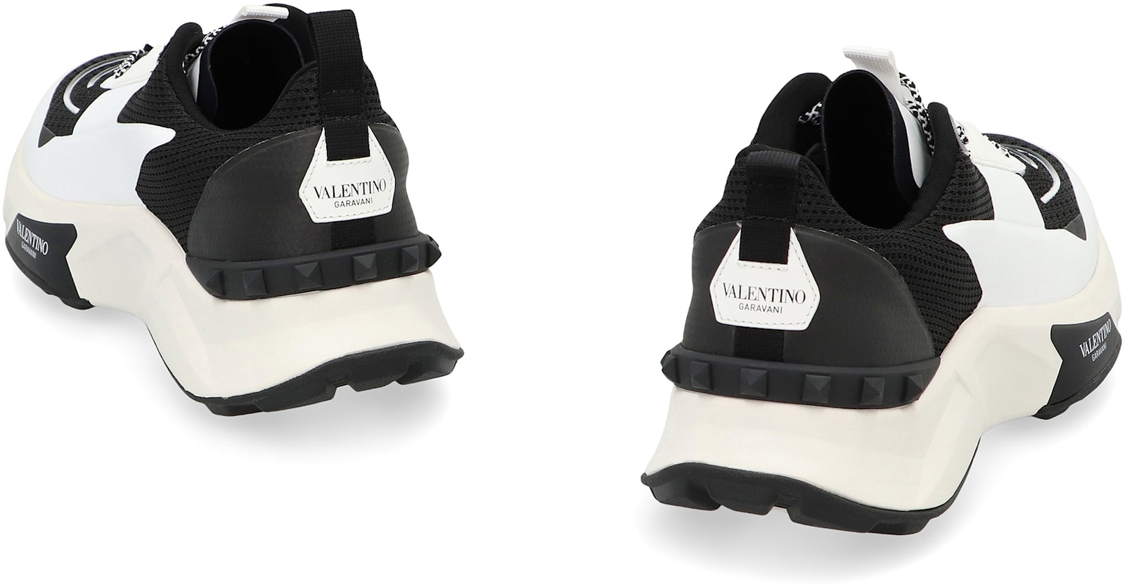 Valentino Garavani True Act Low Top Trainer In Mesh And Rubberised Fabric In Animal Print