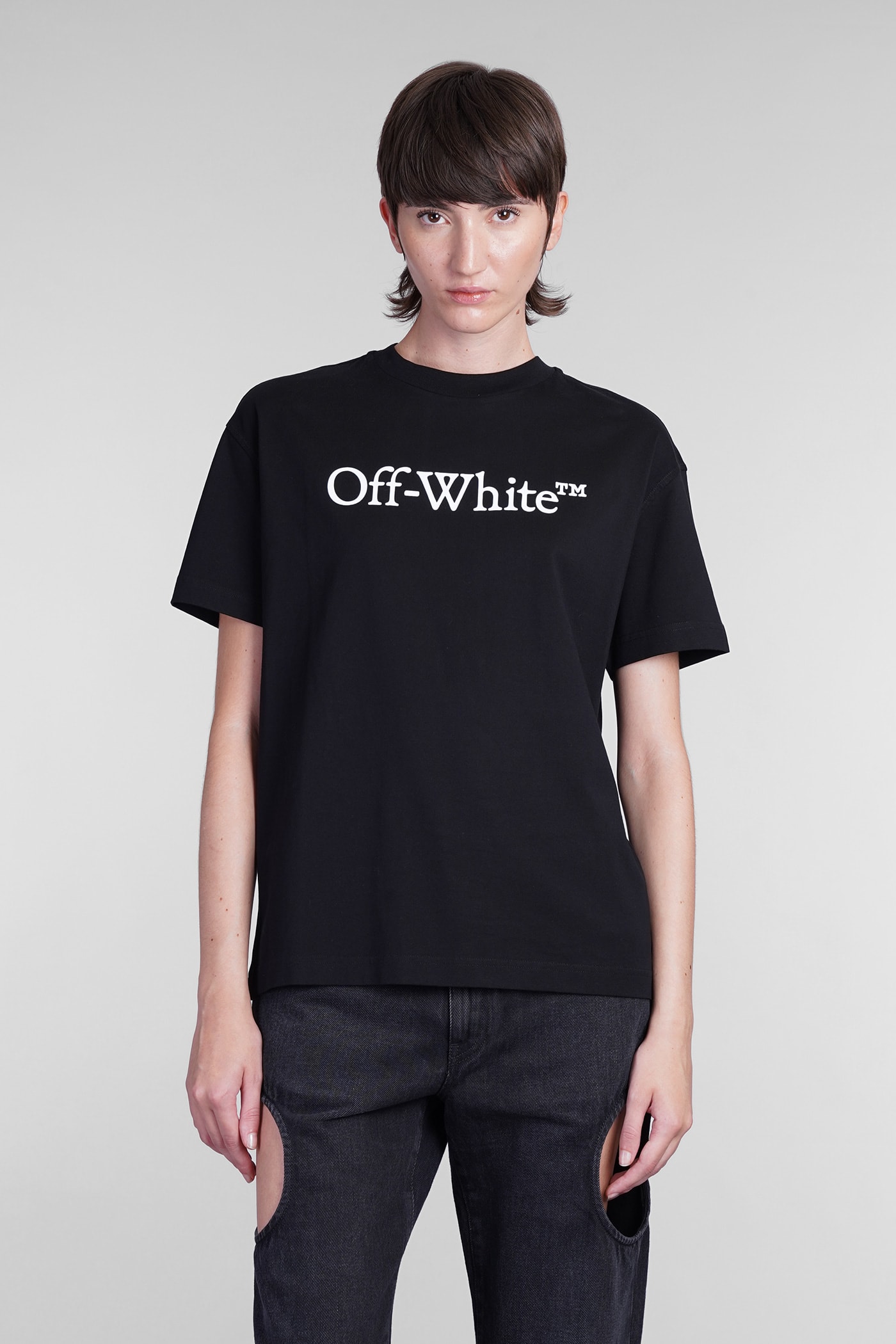 Shop Off-white T-shirt In Black Cotton