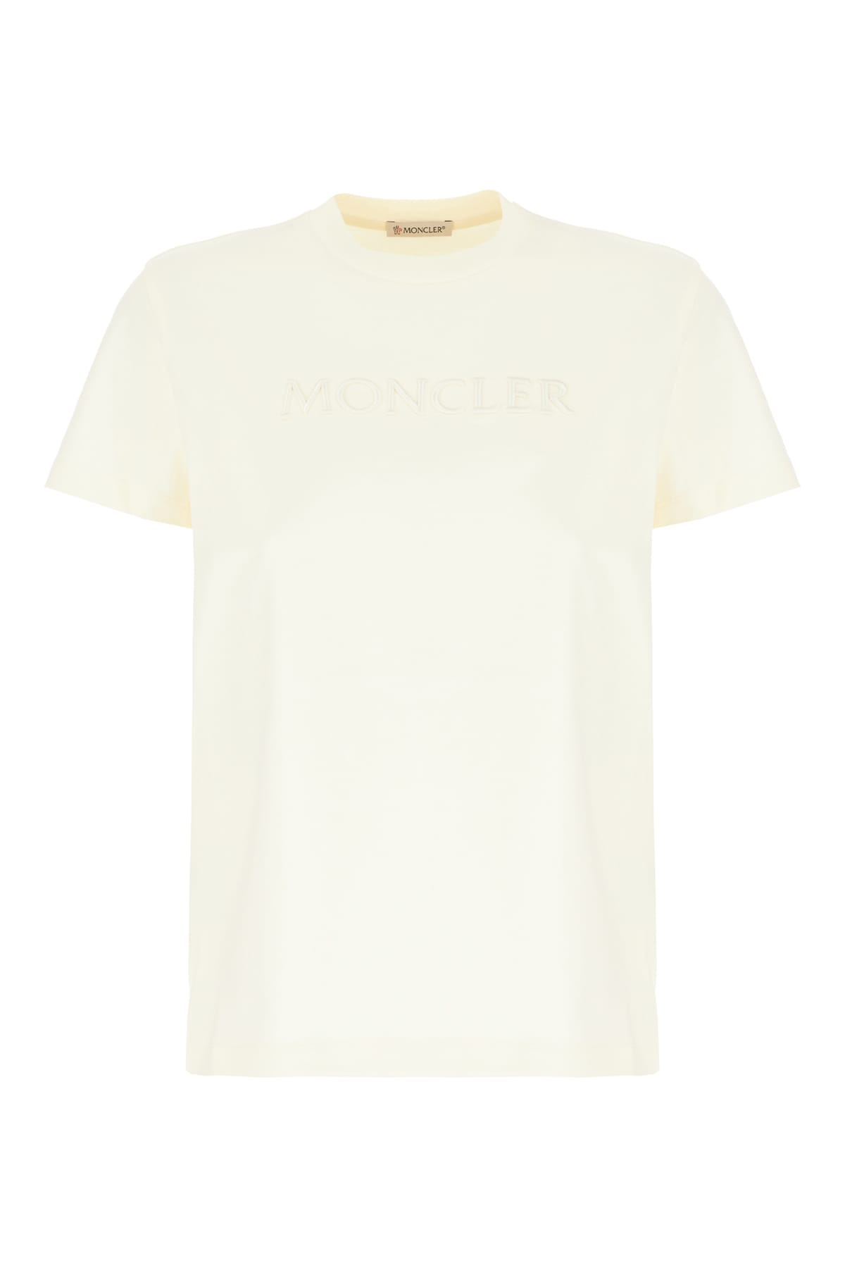 Moncler Logo Patch Short-sleeved T-shirt In Neutral