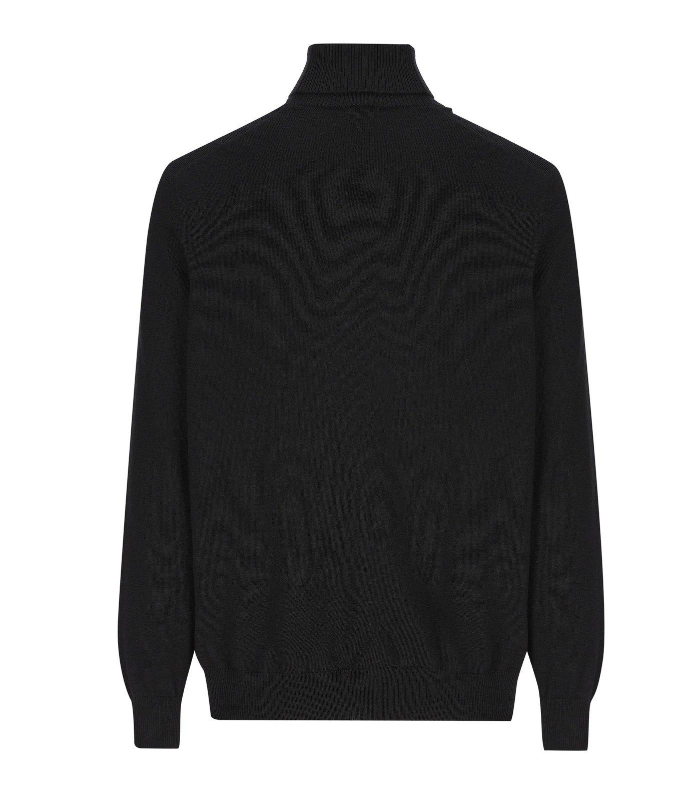 Shop Fay Dolcevita Roll-neck Long-sleeved Jumper In Black