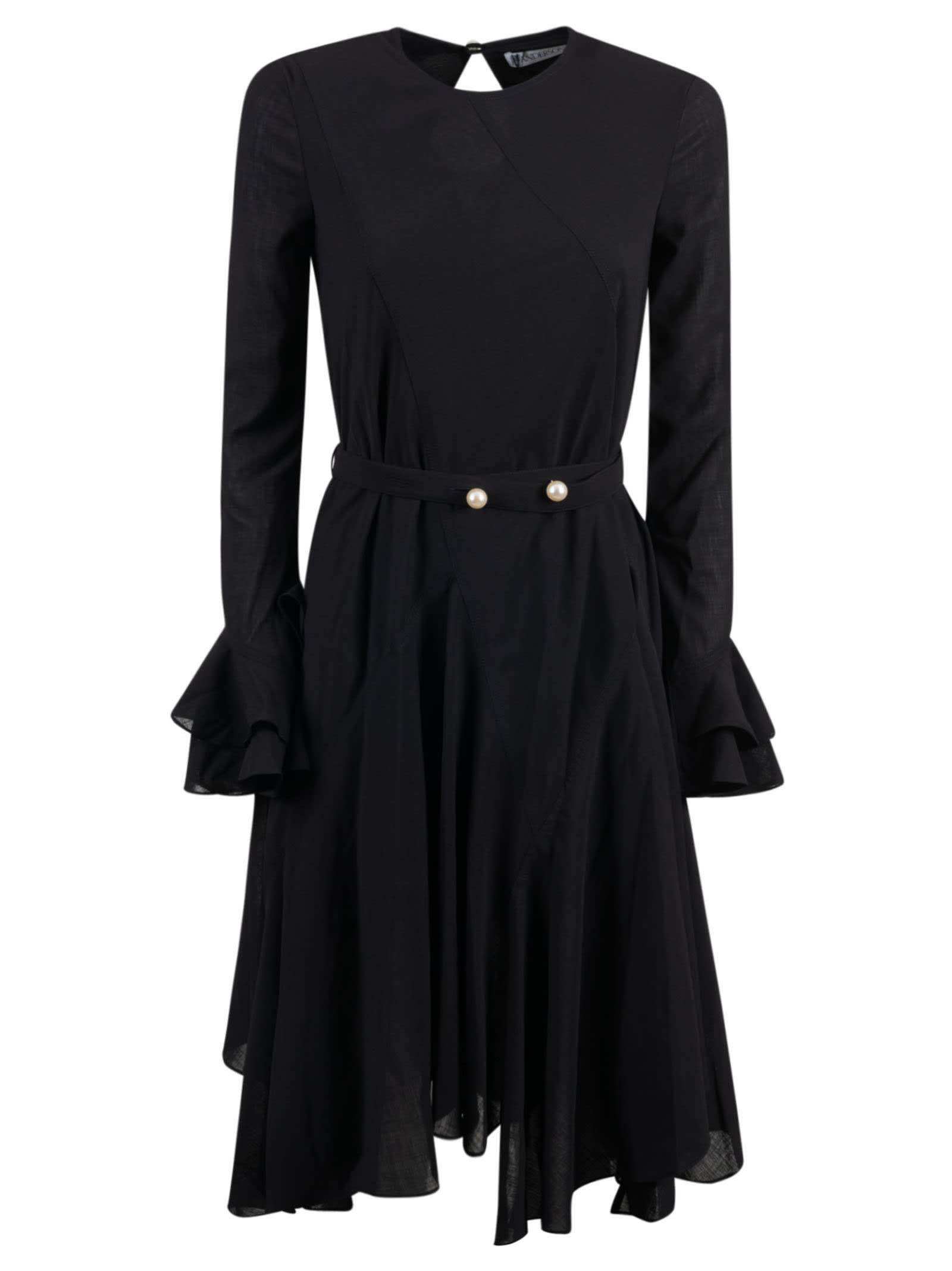 Photo of  J.W. Anderson Godet Hem Belted Dress- shop J.W. Anderson Dresses online sales