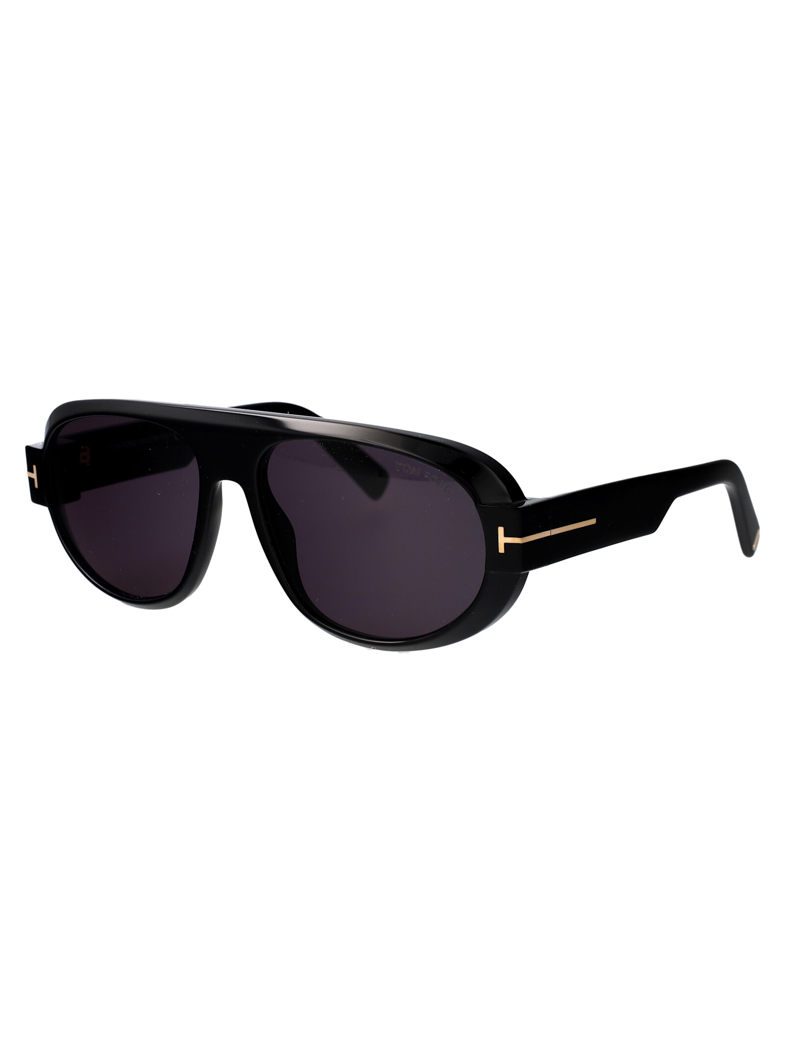 Shop Tom Ford Blake-02 Sunglasses In 01a Nero Lucido / Fumo