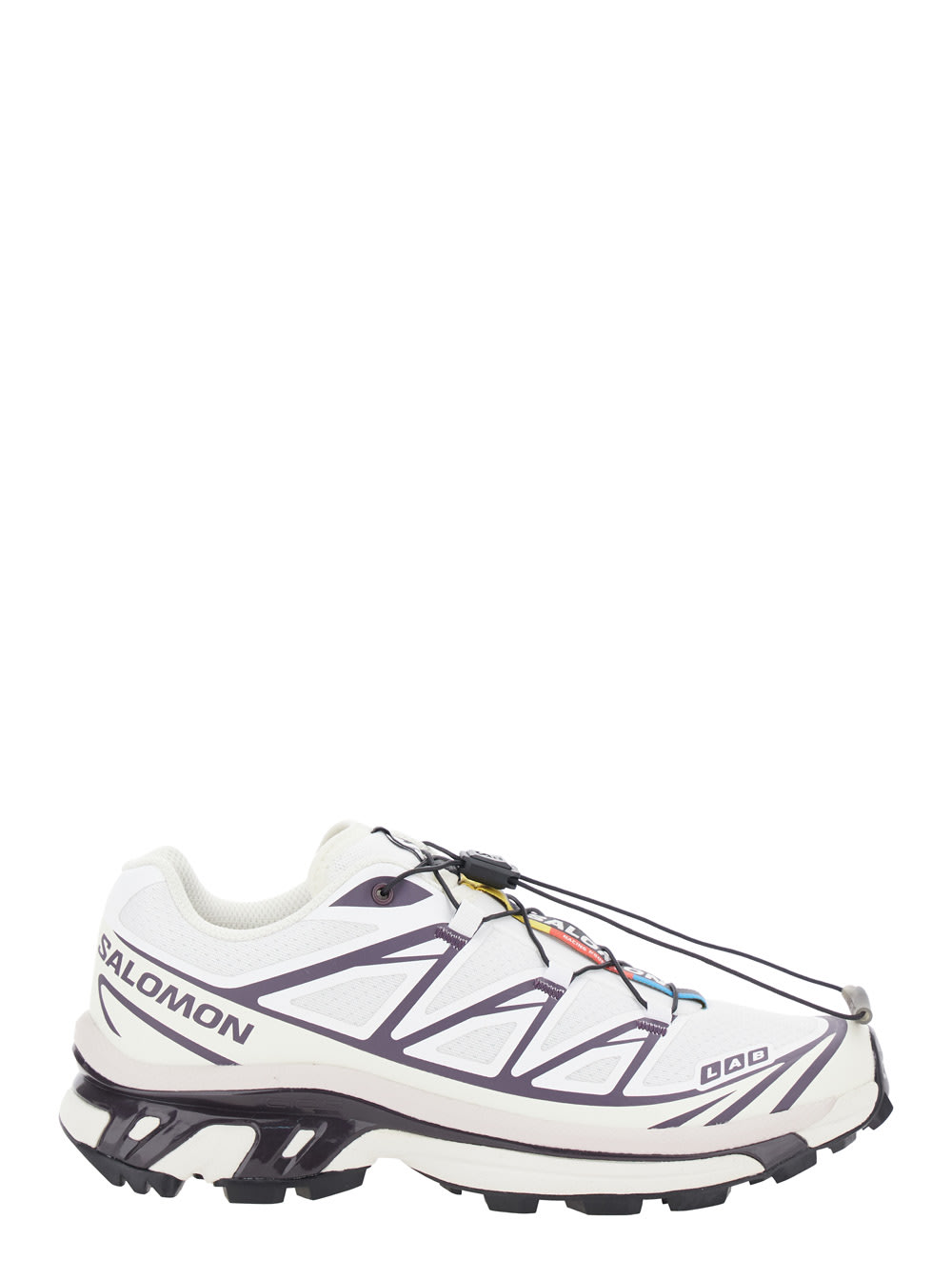 xt-6 White Low Top Sneakers With Front Lace-up Closure And Mxi Logo Lettering In Fabric Unisex