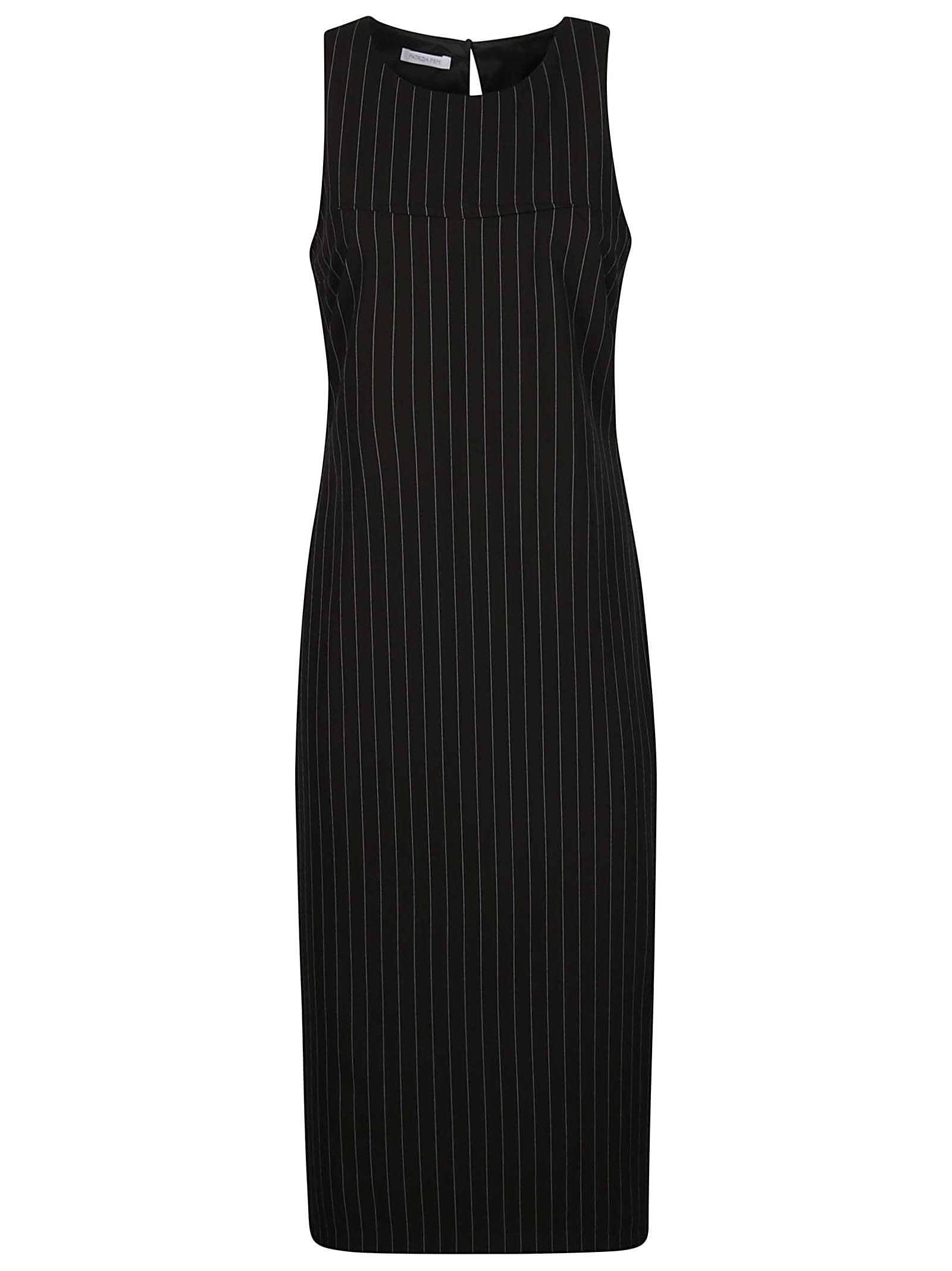 Shop Patrizia Pepe Dress In Oo Black Stripes