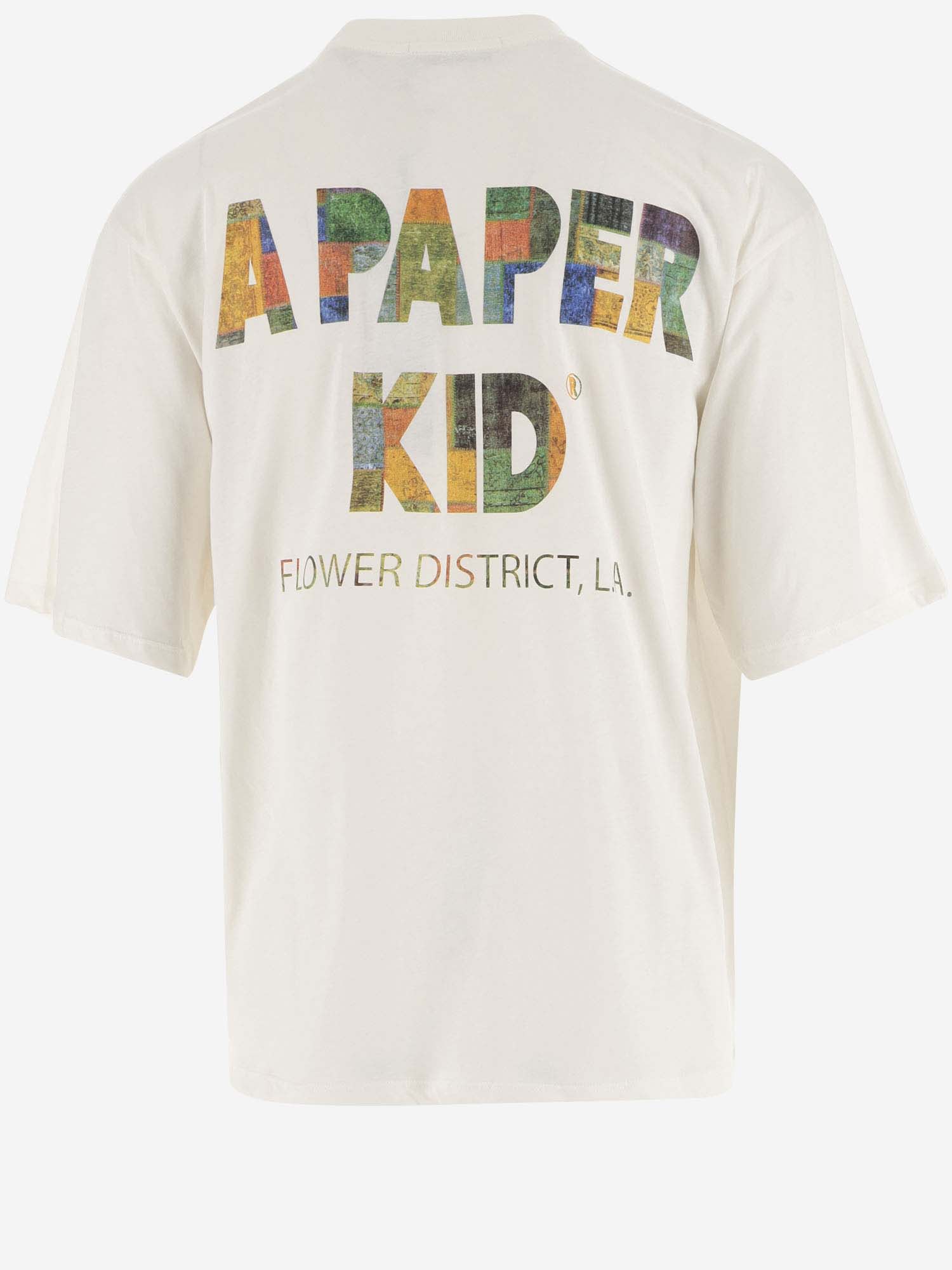 Shop A Paper Kid Cotton T-shirt With Logo In White