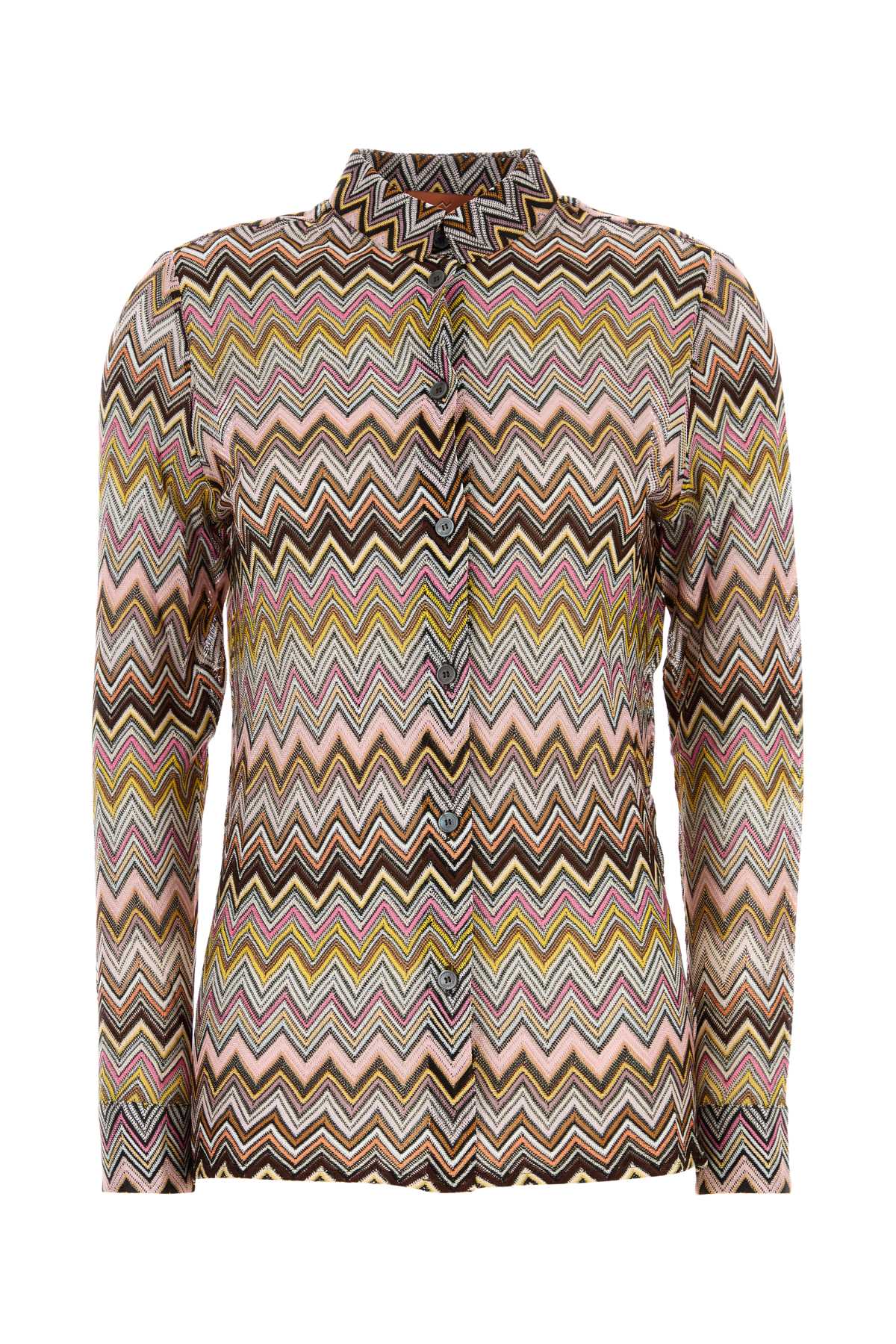 Shop Missoni Embroidered Viscose Shirt In Multicolore