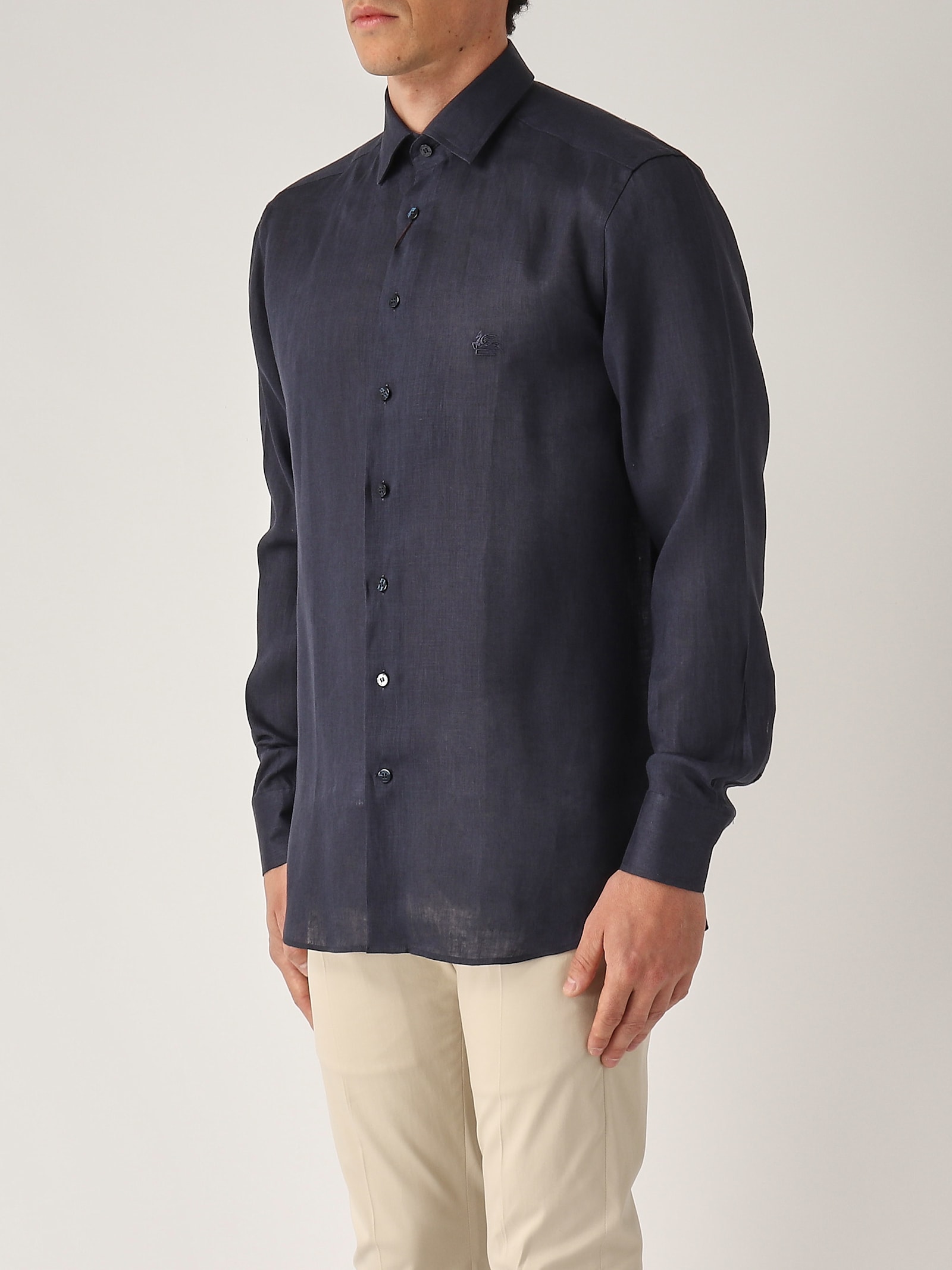 Etro Shirt Roma Logo Shirt In Black