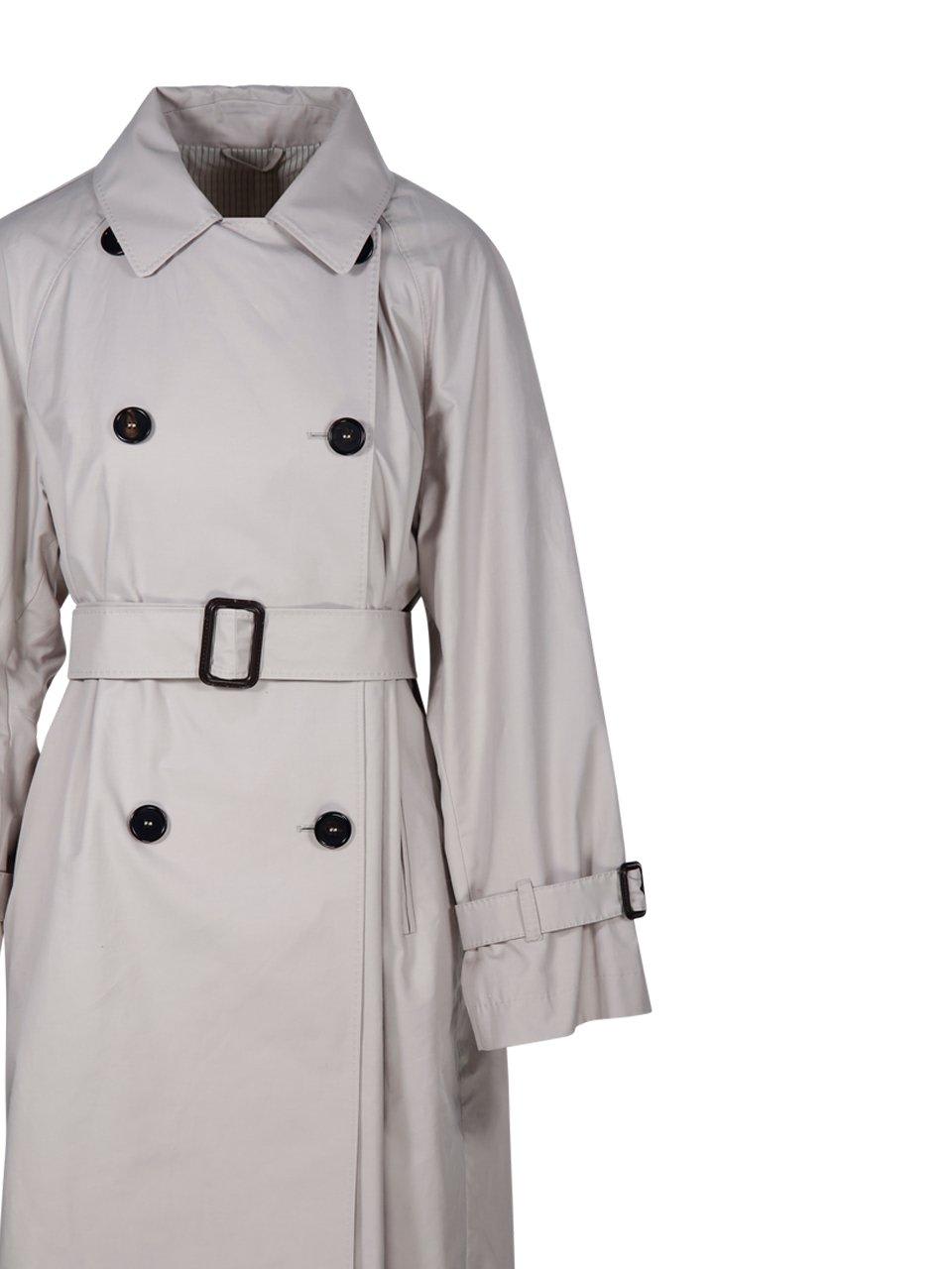 Shop Max Mara The Cube Double-breasted Belted Coat In Beige