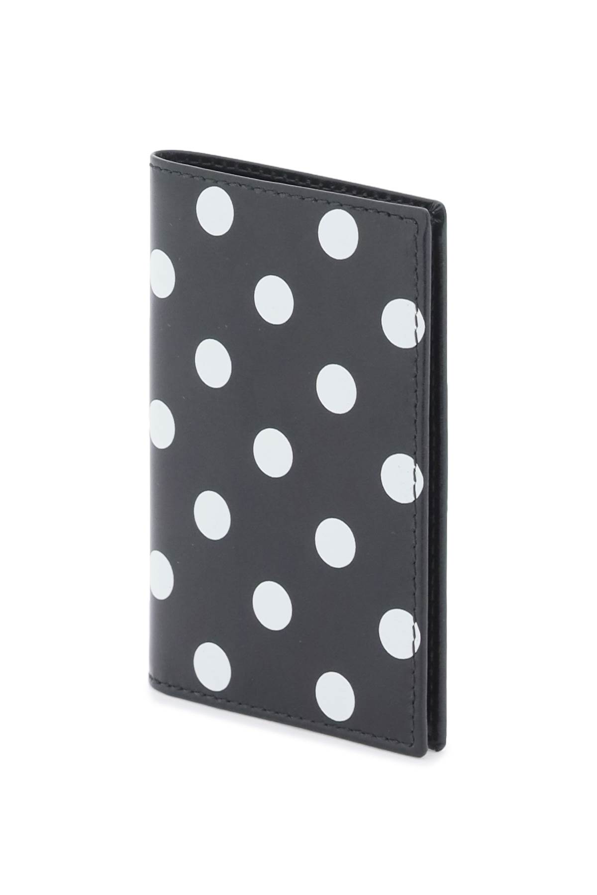 Shop Comme Des Garçons Polka-dot Bifold Wallet In Black (black)