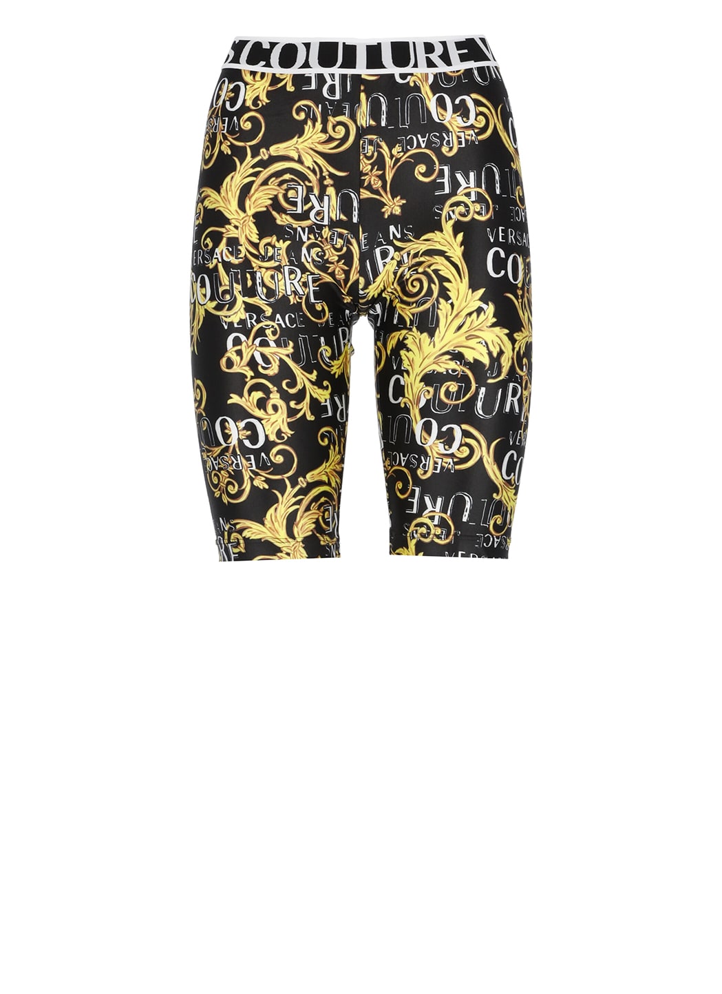 VERSACE JEANS COUTURE LOGO COUTURE CROPPED LEGGINGS