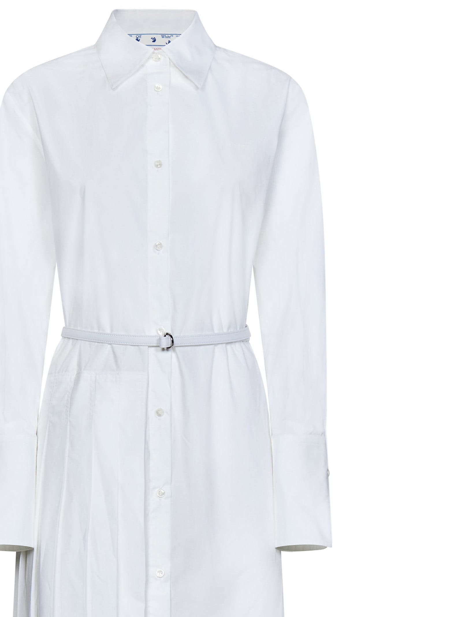 Shop Off-white Mini Dress In White